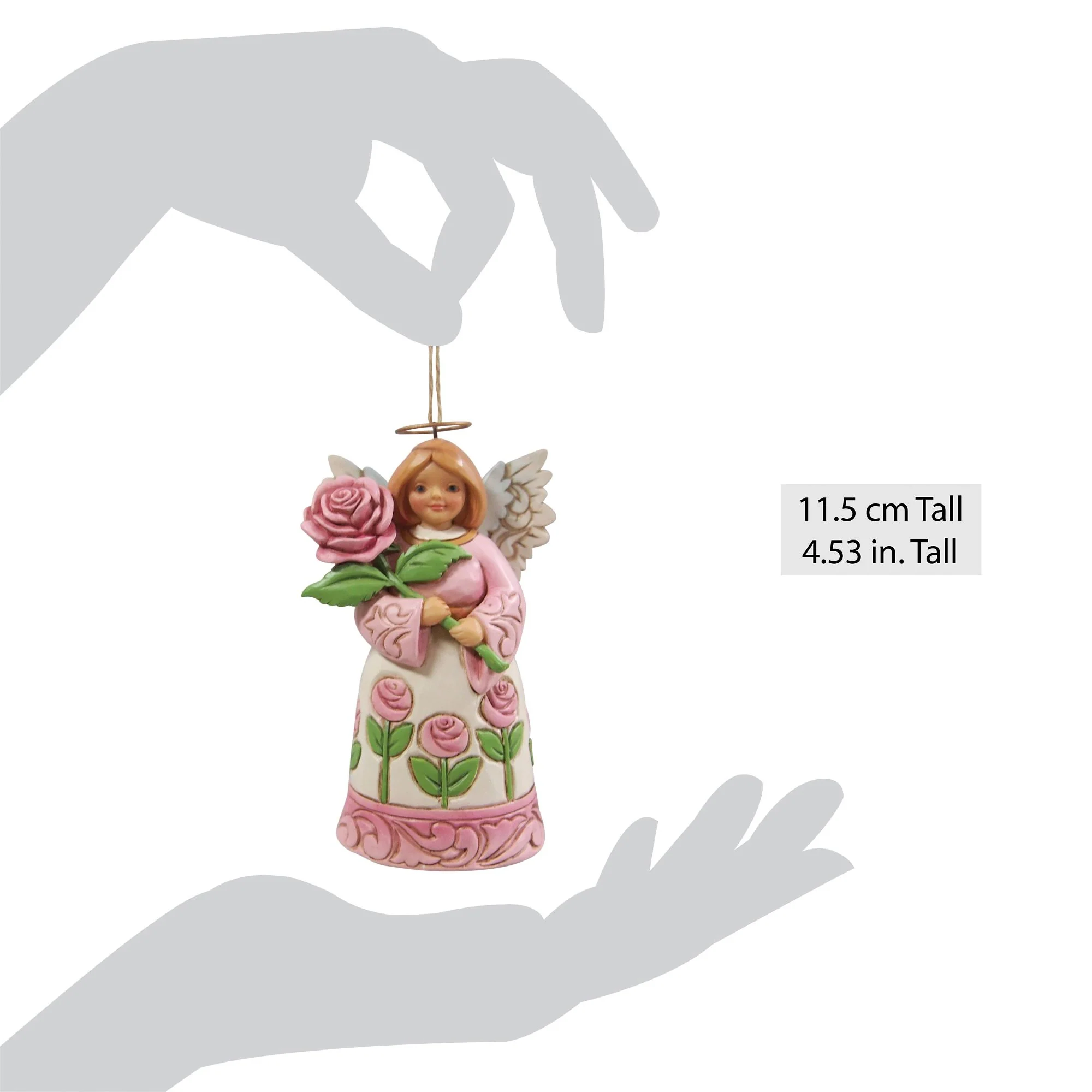 Angel With Roses Ornament - Image 4