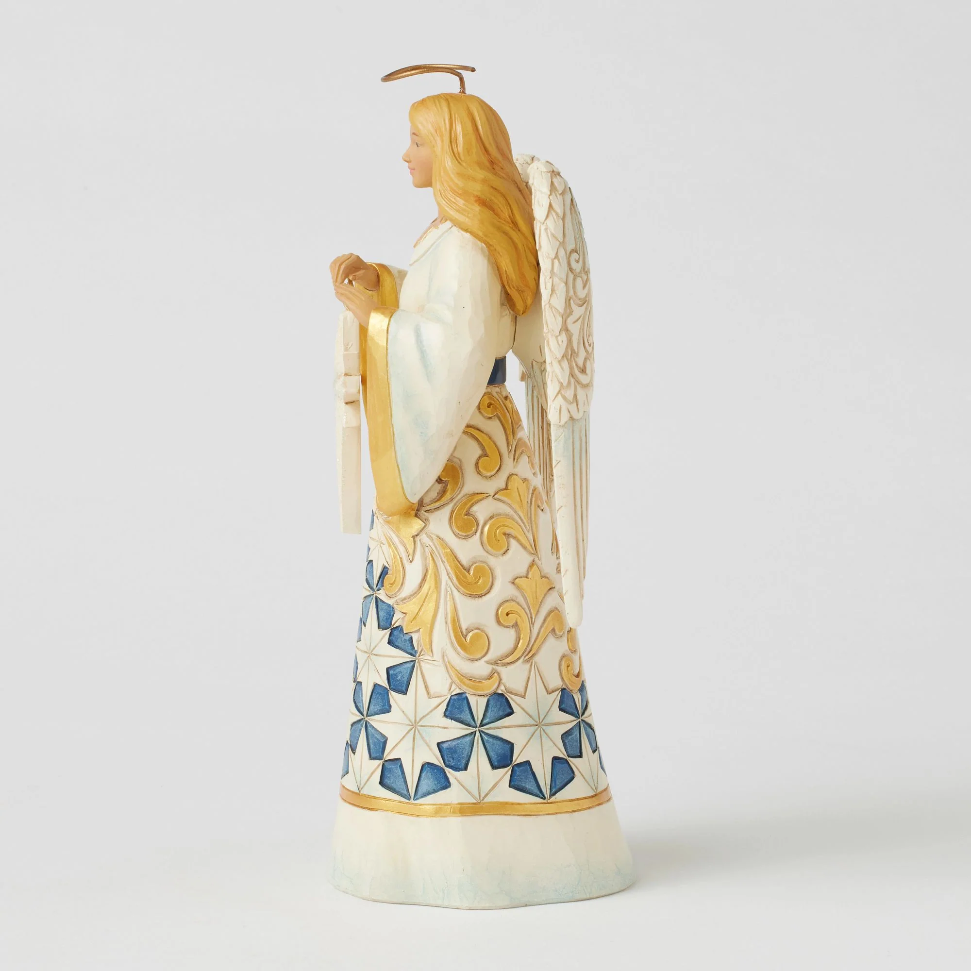 Blue & Gold Angel Figurine - Image 2