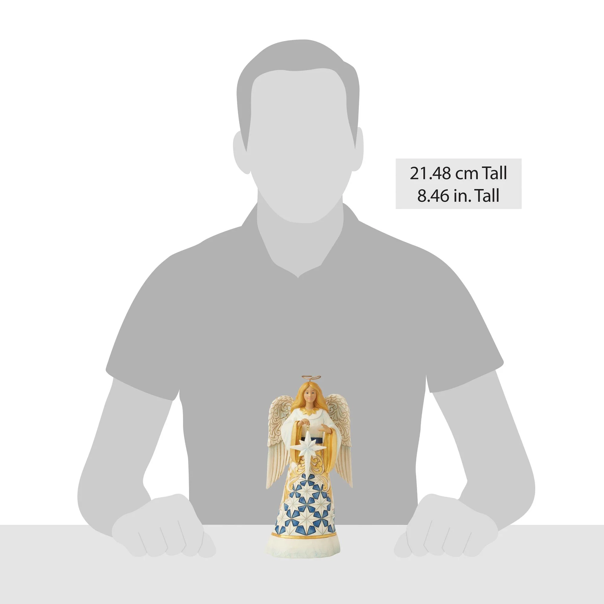 Blue & Gold Angel Figurine - Image 4