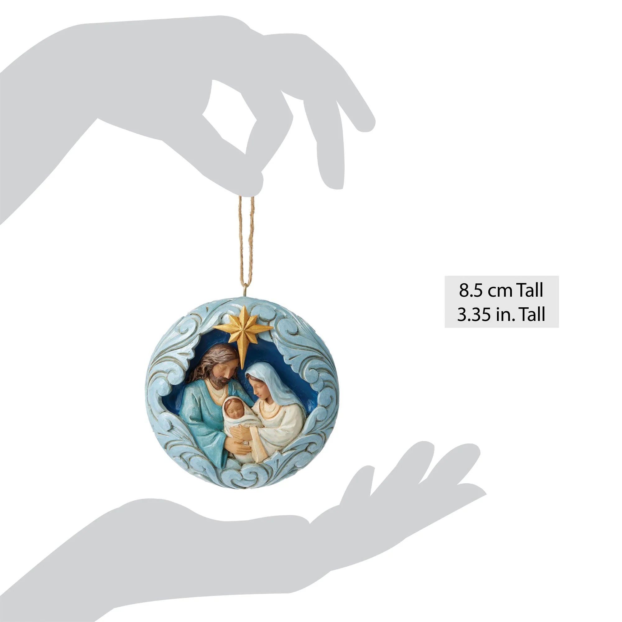 Blue & Gold Holy Family Orn - Image 4