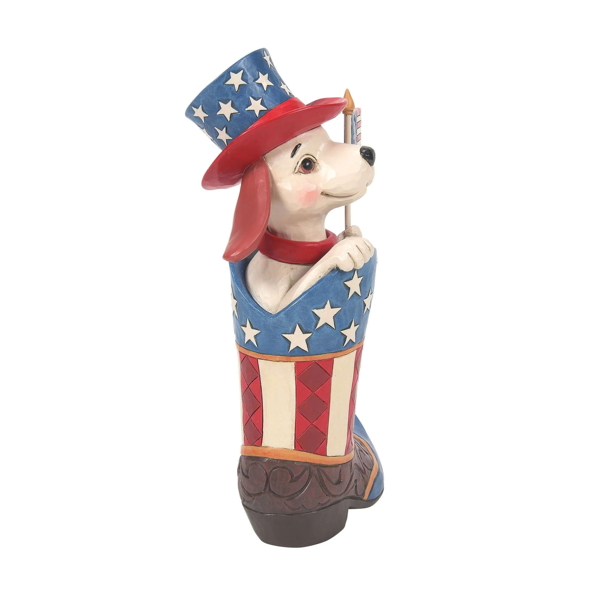 Boot with Dog Holding Flag Fig - Image 2
