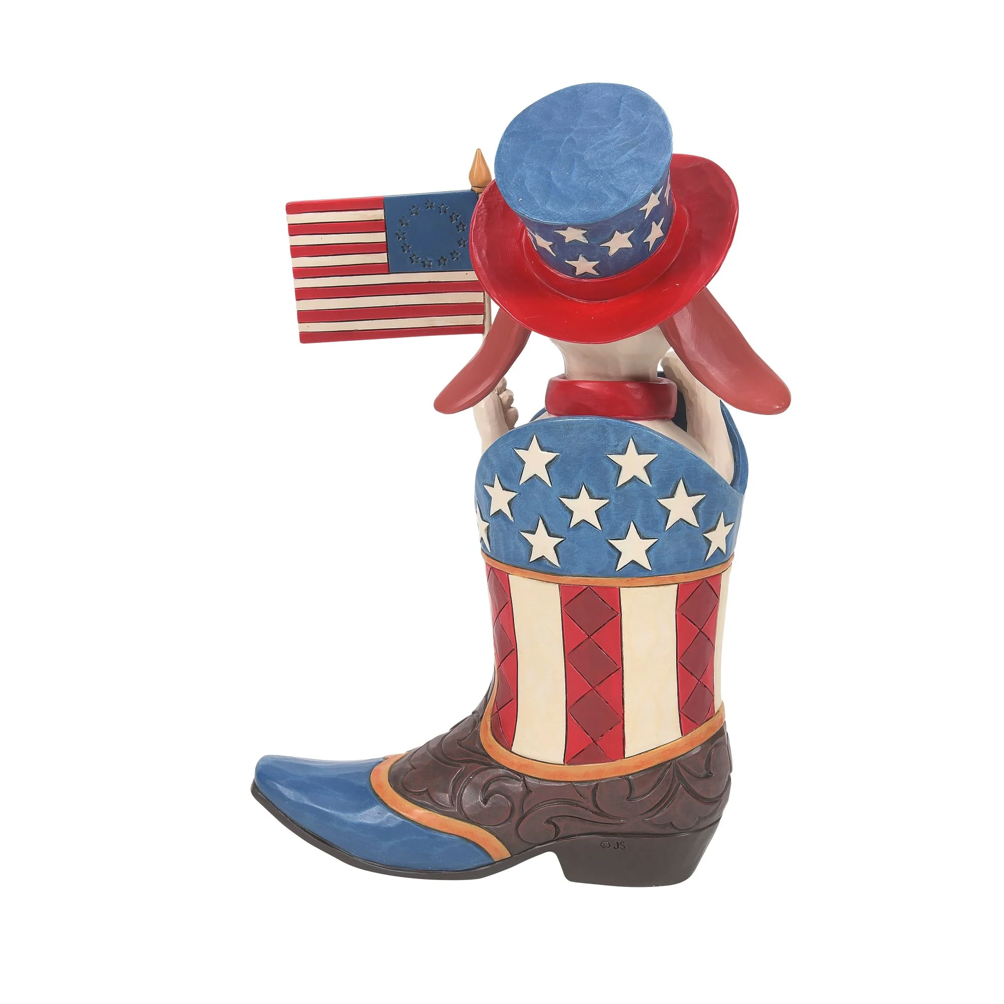 Boot with Dog Holding Flag Fig - Image 3