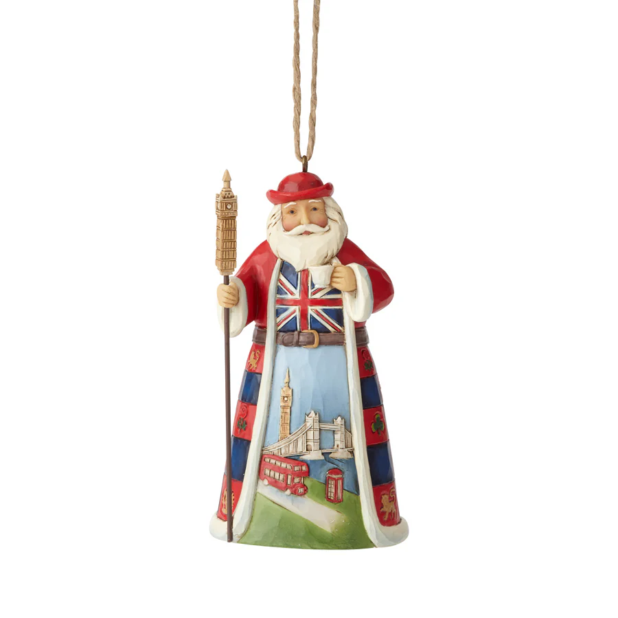 British Santa Ornament