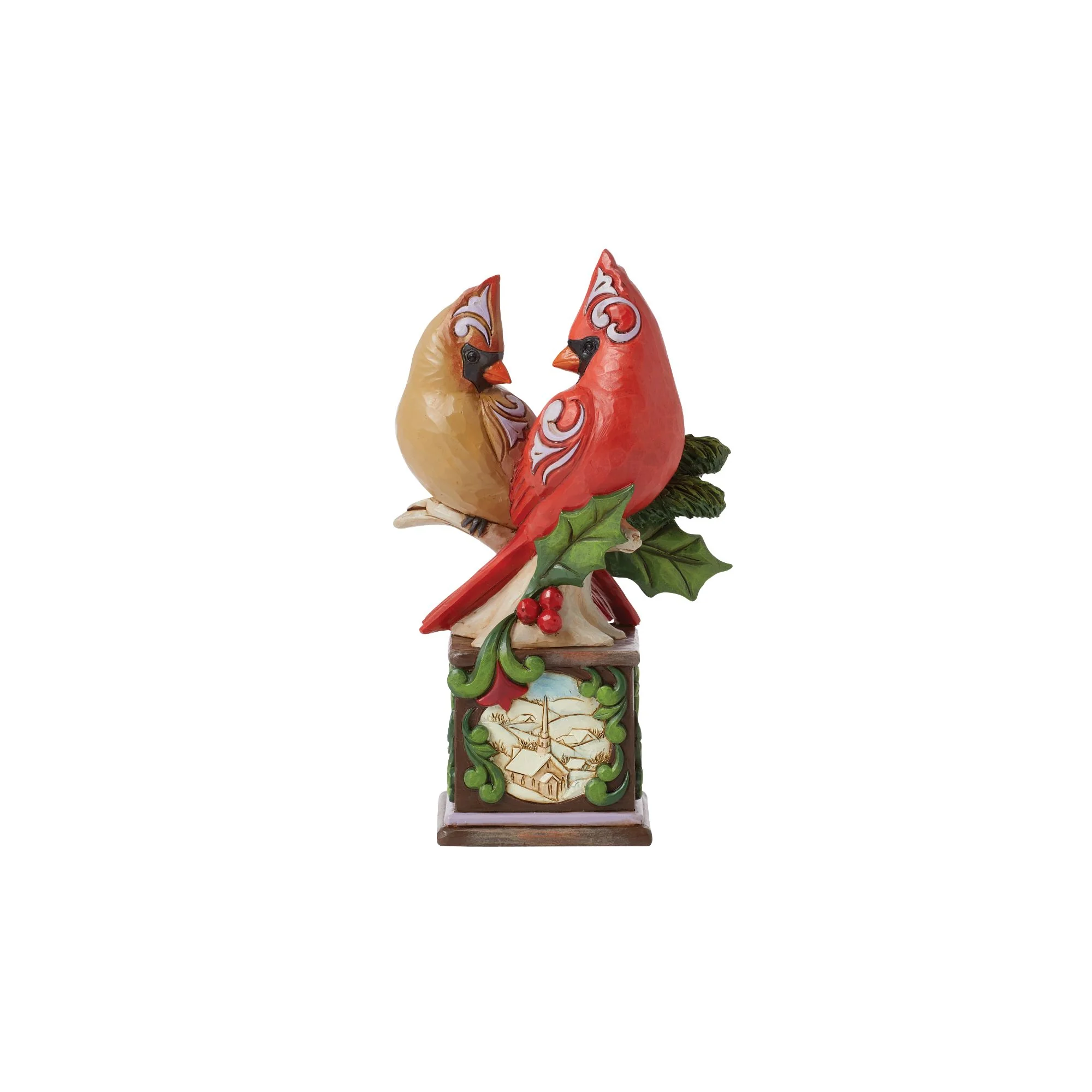 Cardinal Pair on Pedestal Fig - Image 2