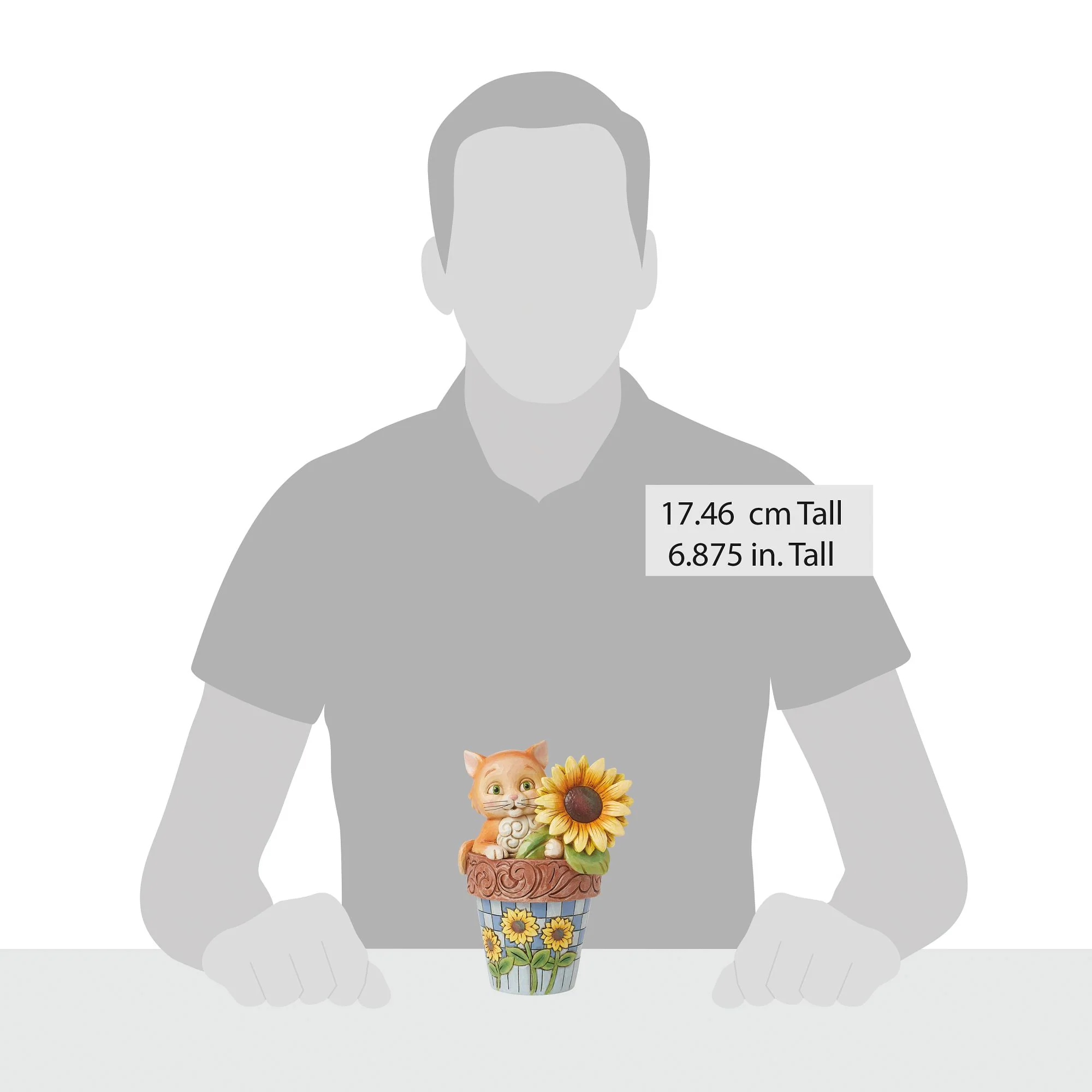 Cat in Flowerpot Figurine - Image 5