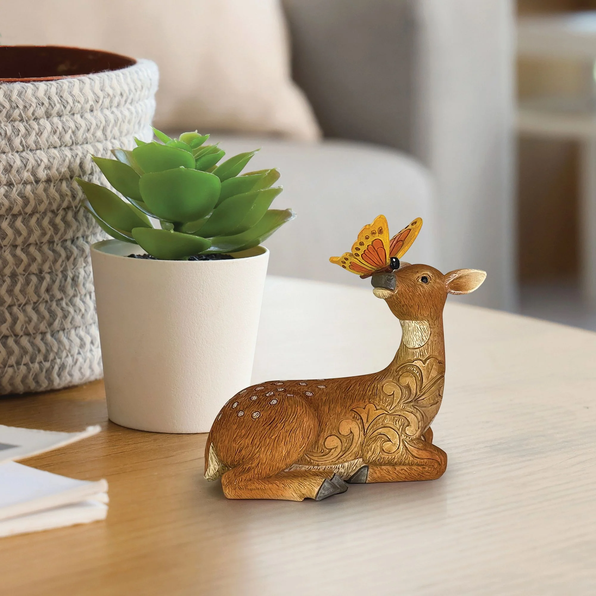 Deer with Butterfly Figurine - Image 2