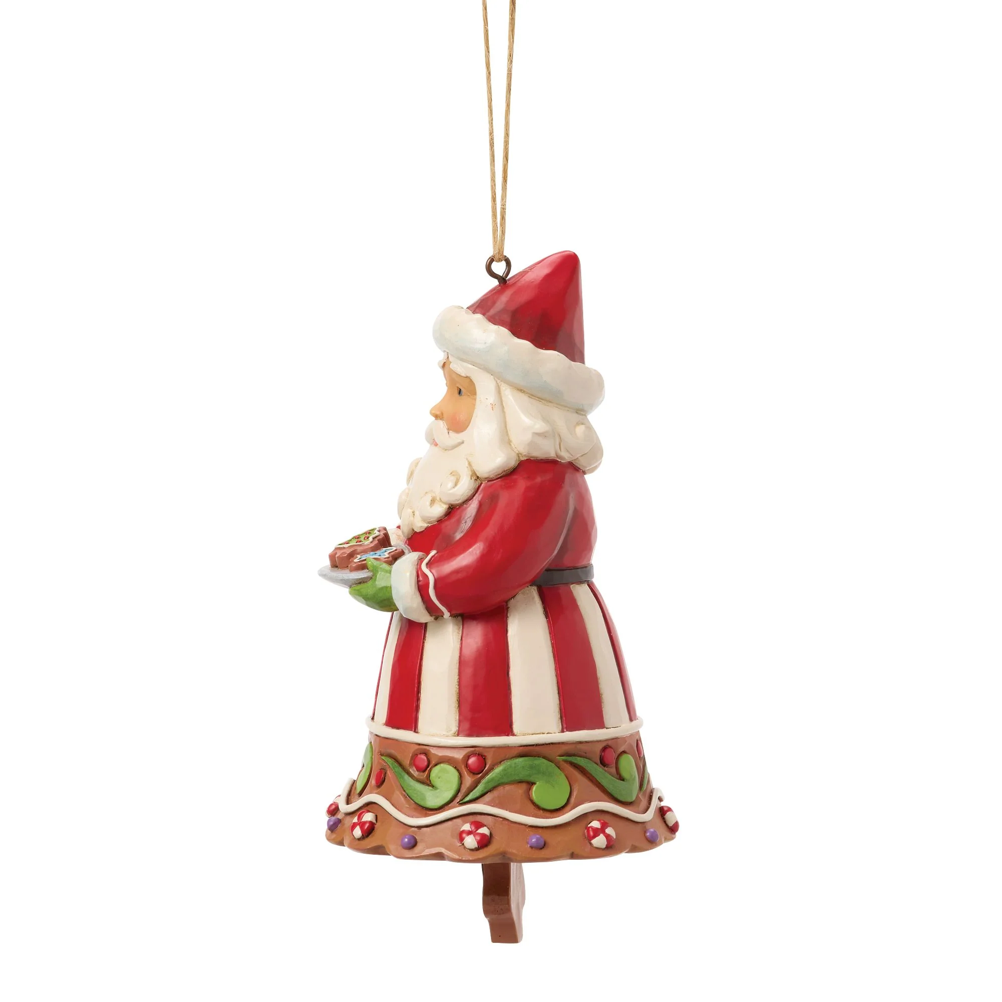 Gingerbread Santa Bell Orn - Image 2