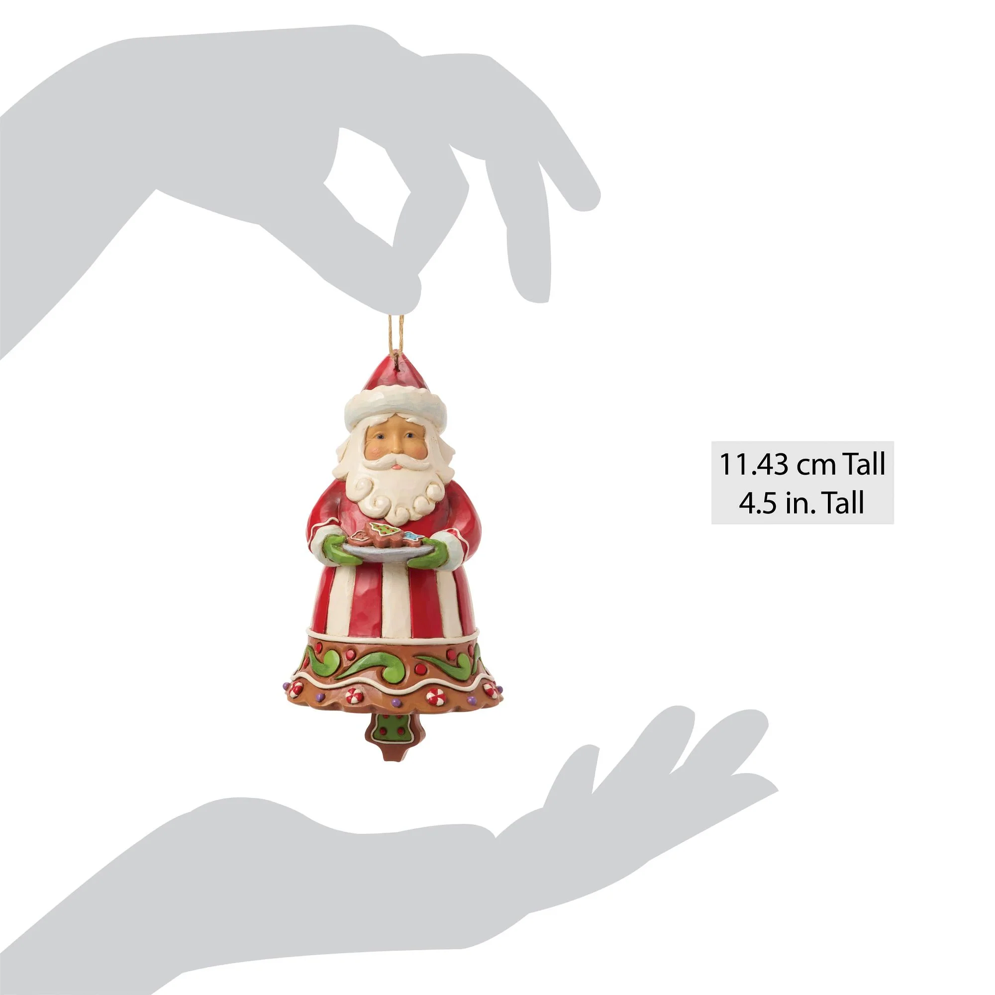 Gingerbread Santa Bell Orn - Image 4