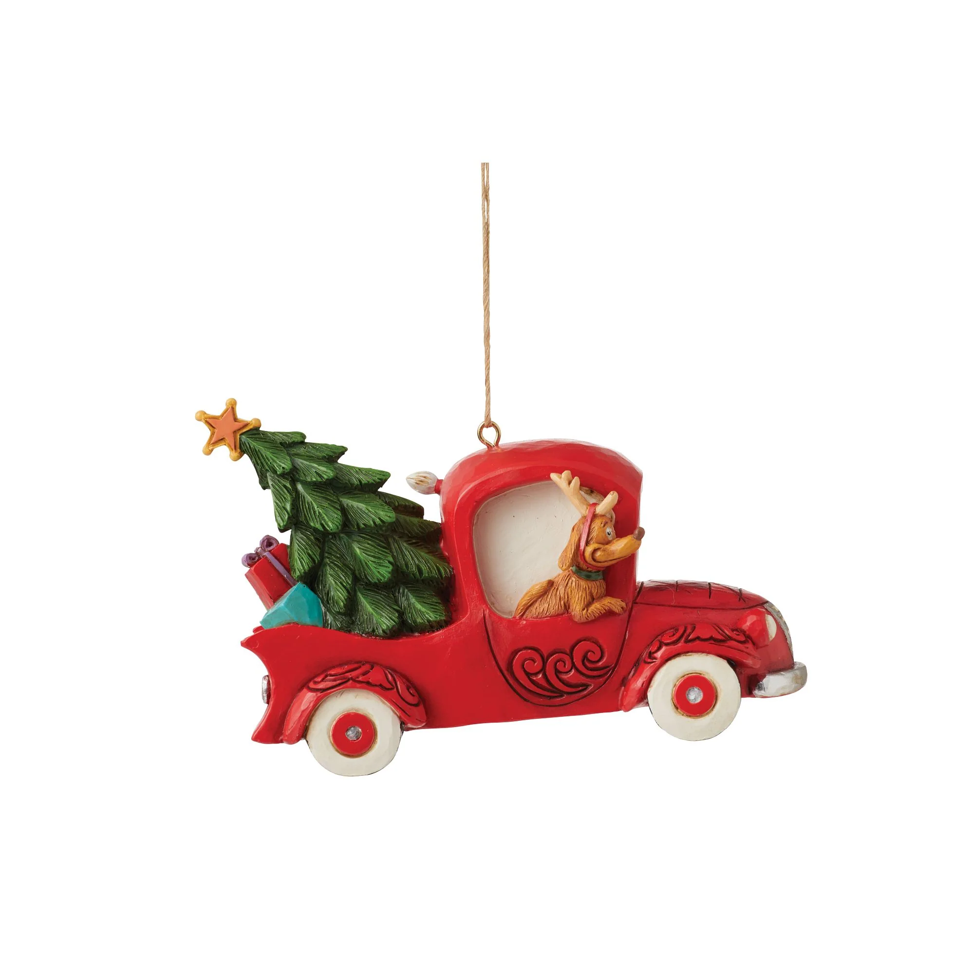Grinch in Red Truck Ornament - Image 7