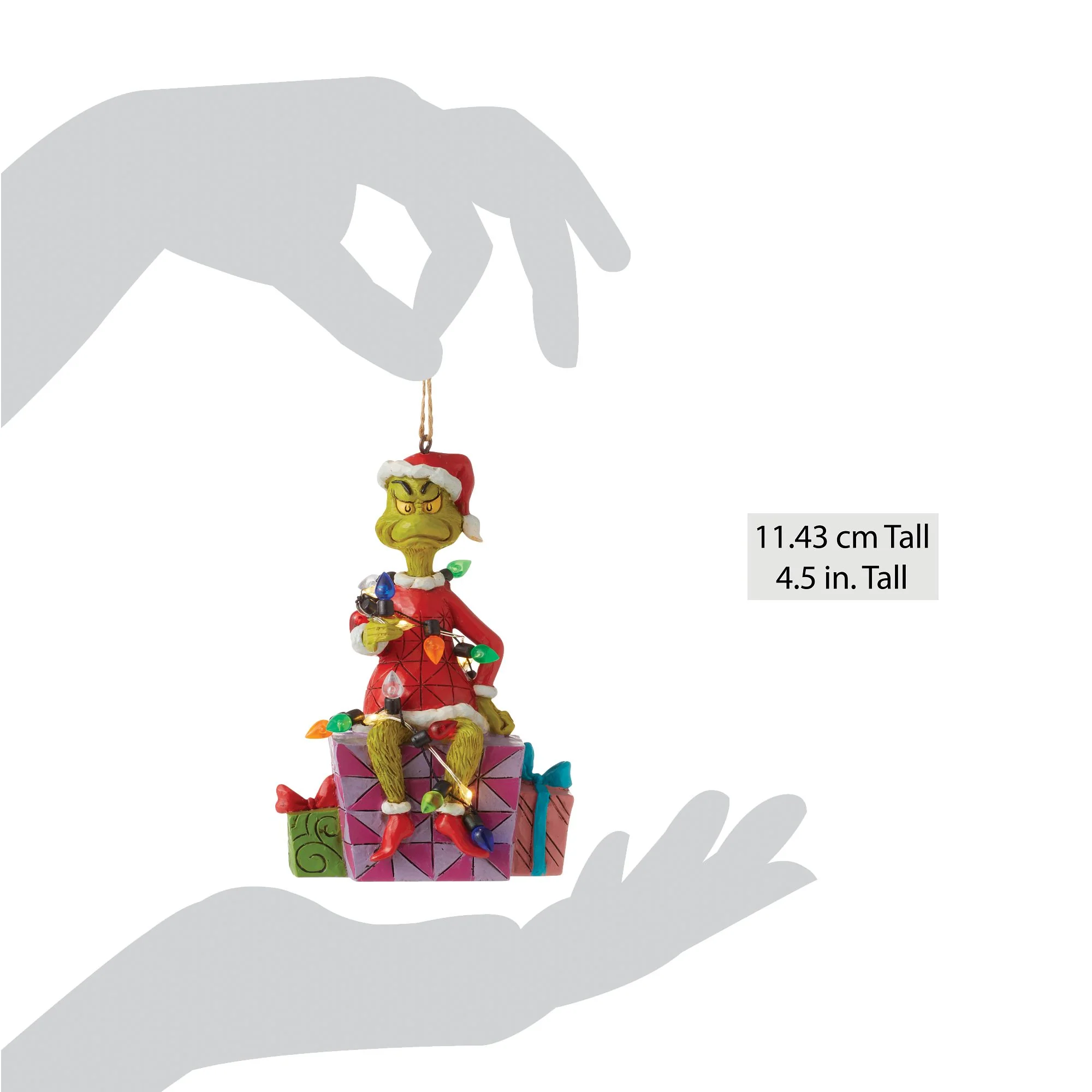 Grinch on Present Ornament - Image 4