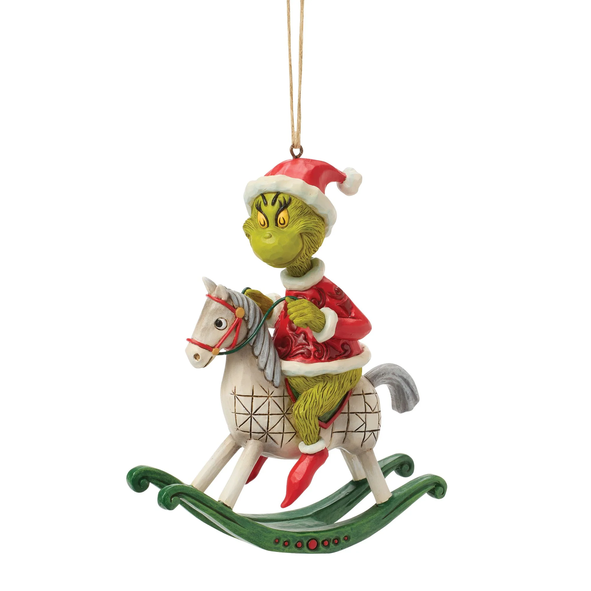 Grinch on Rocking Horse Orn - Image 2