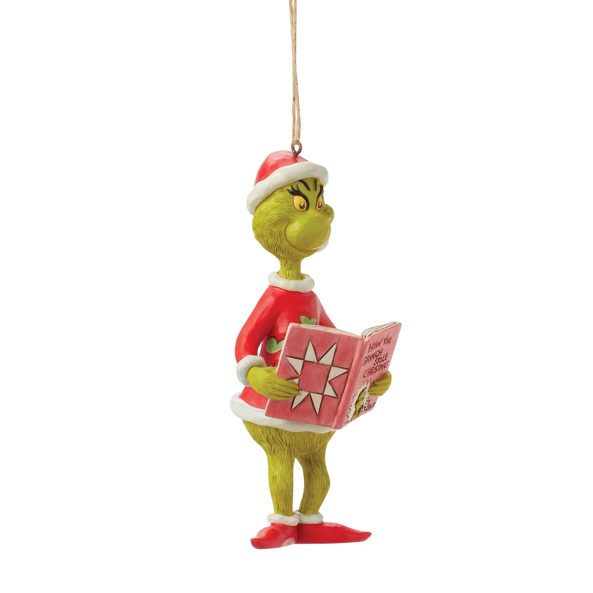Grinch with Book Ornament - Image 2