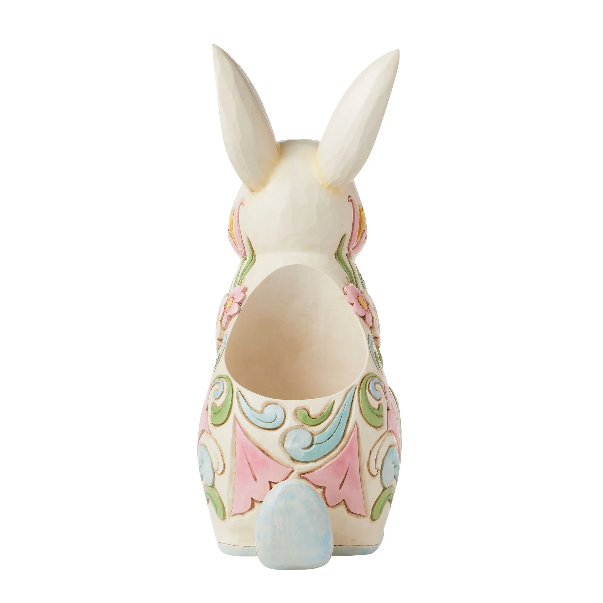 Planter White Floral Rabbit - Image 3