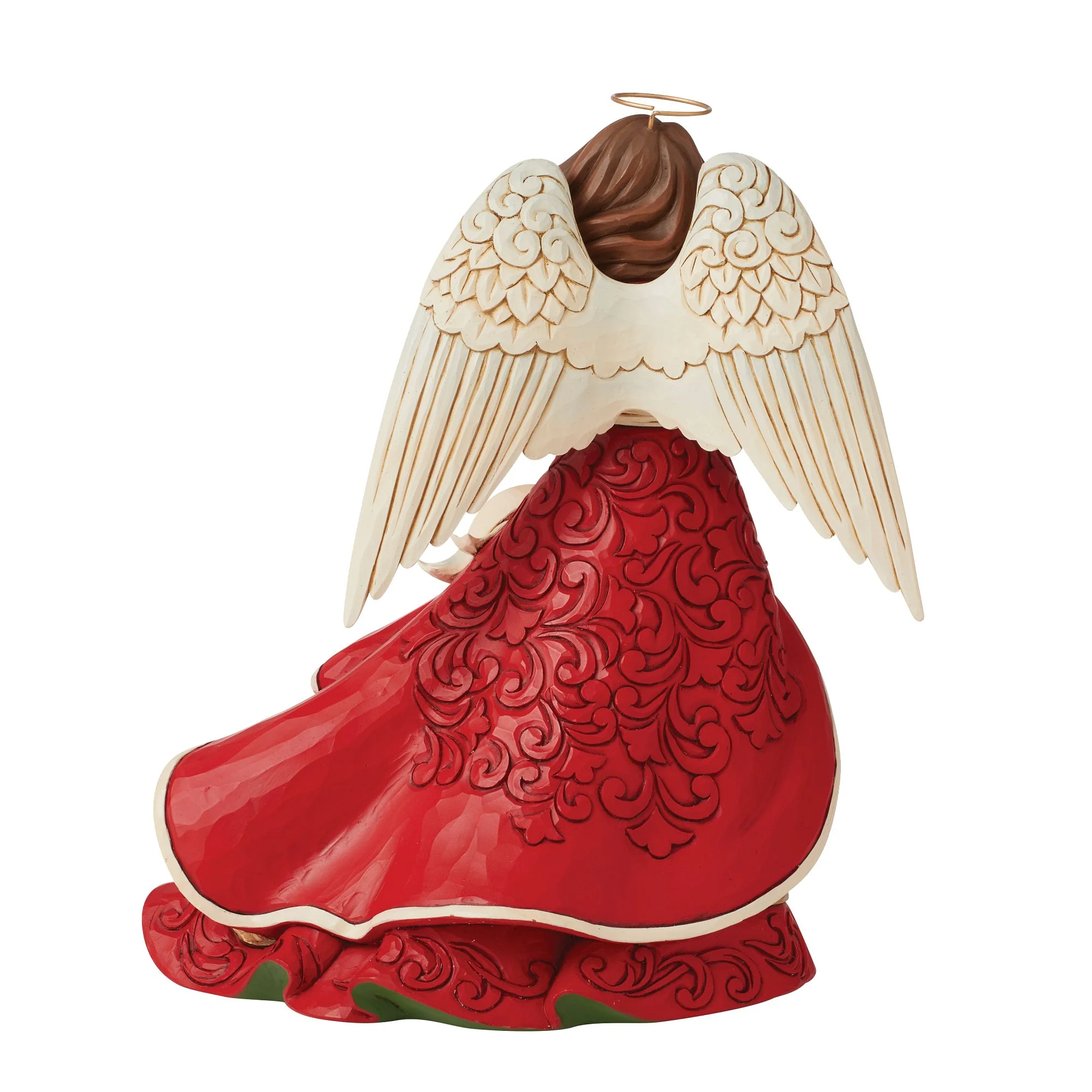 Red Christmas Angel Figurine - Image 2