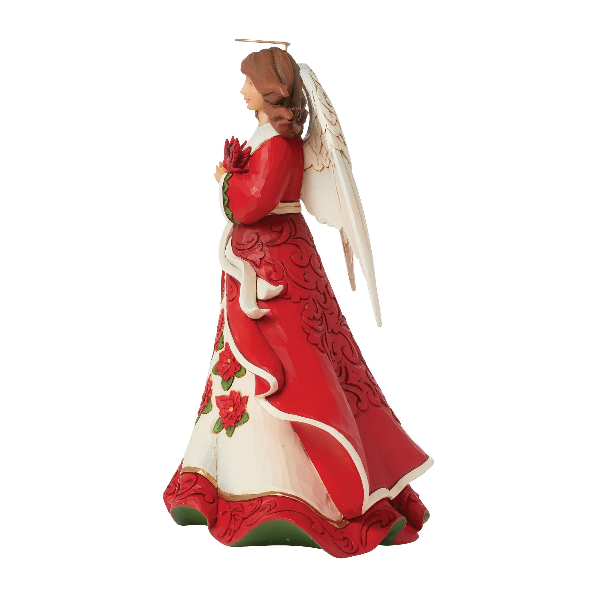 Red Christmas Angel Figurine - Image 3