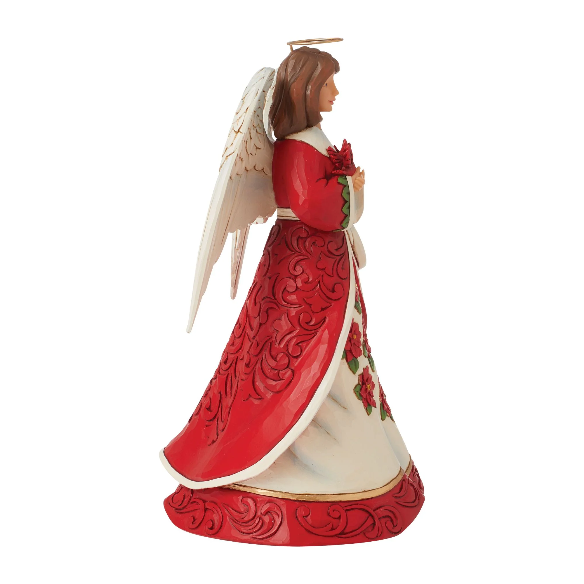 Red Christmas Angel Figurine - Image 4