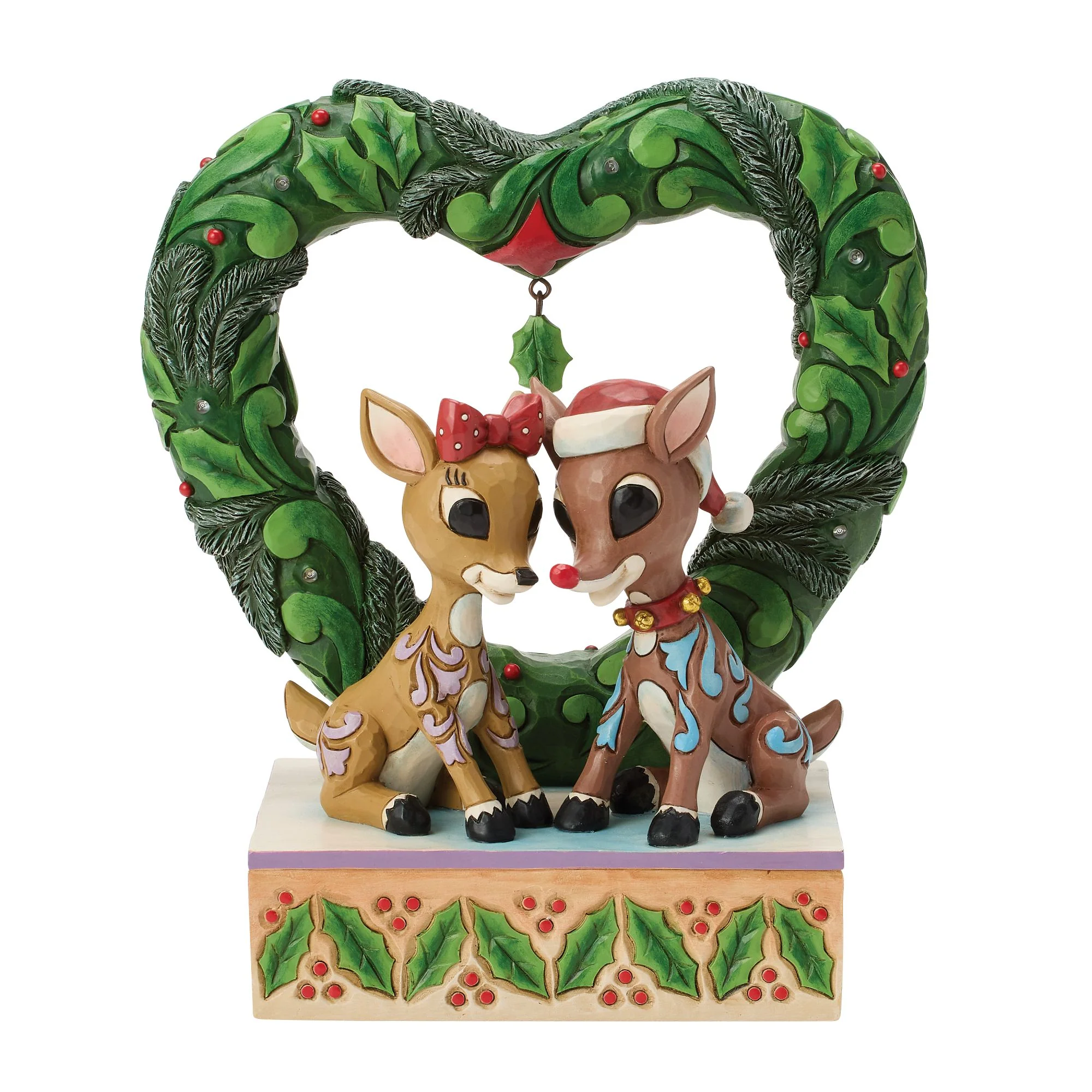 Rudolph &Clarice Heart Wreathe - Image 2