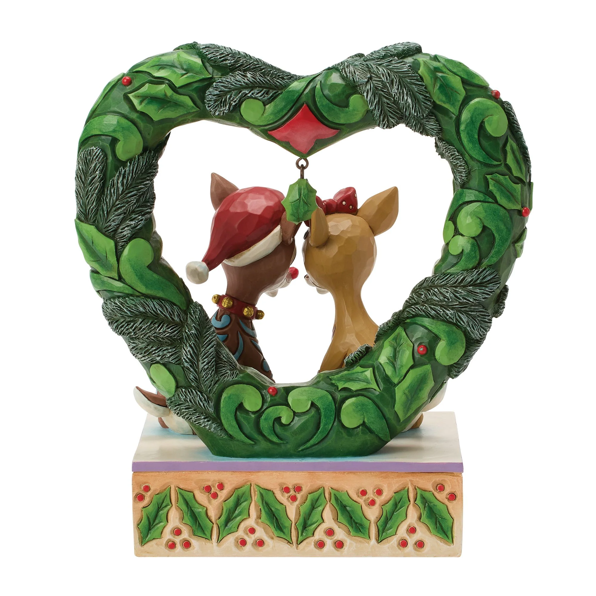 Rudolph &Clarice Heart Wreathe - Image 4