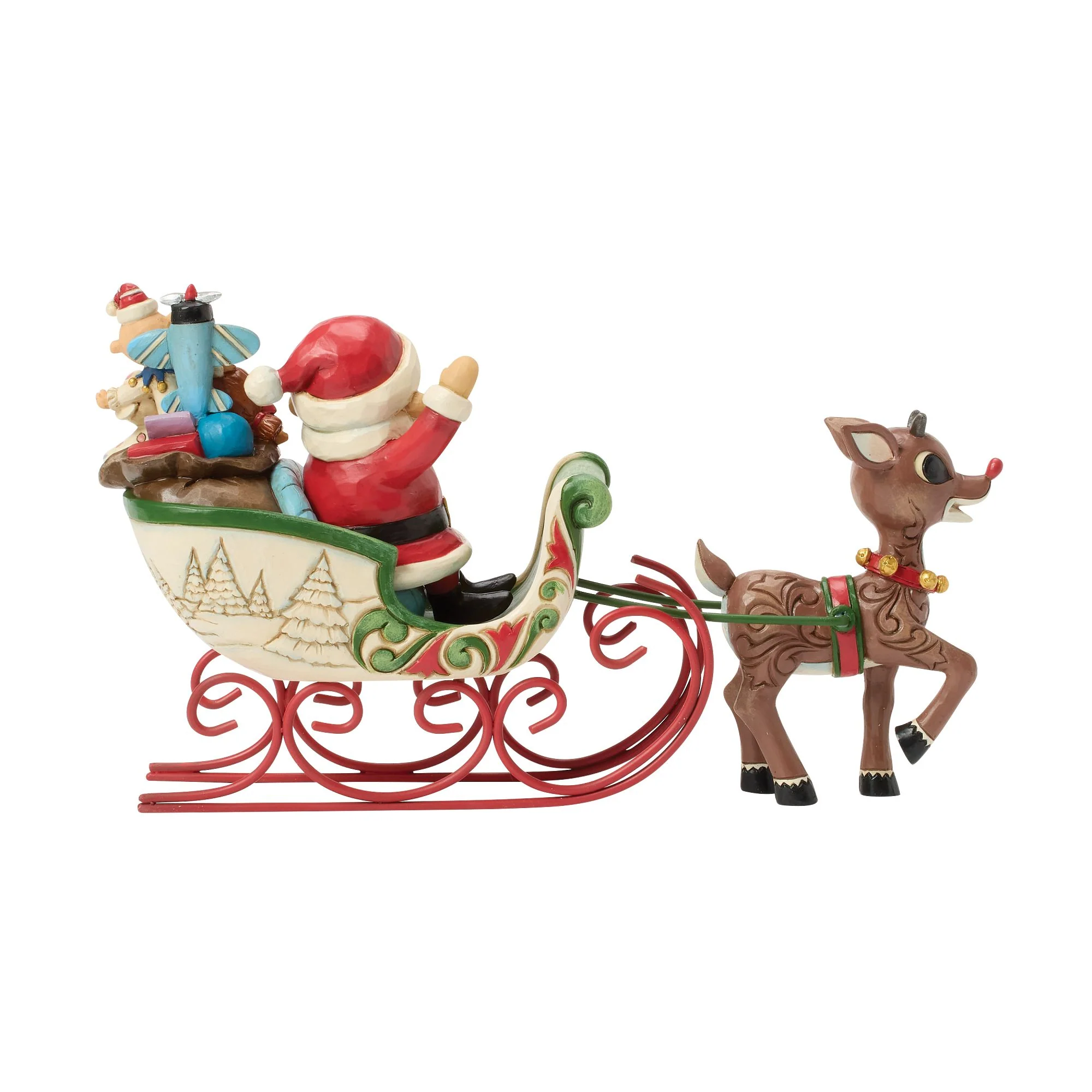 Rudolph Pulling Santa in Sled - Image 3