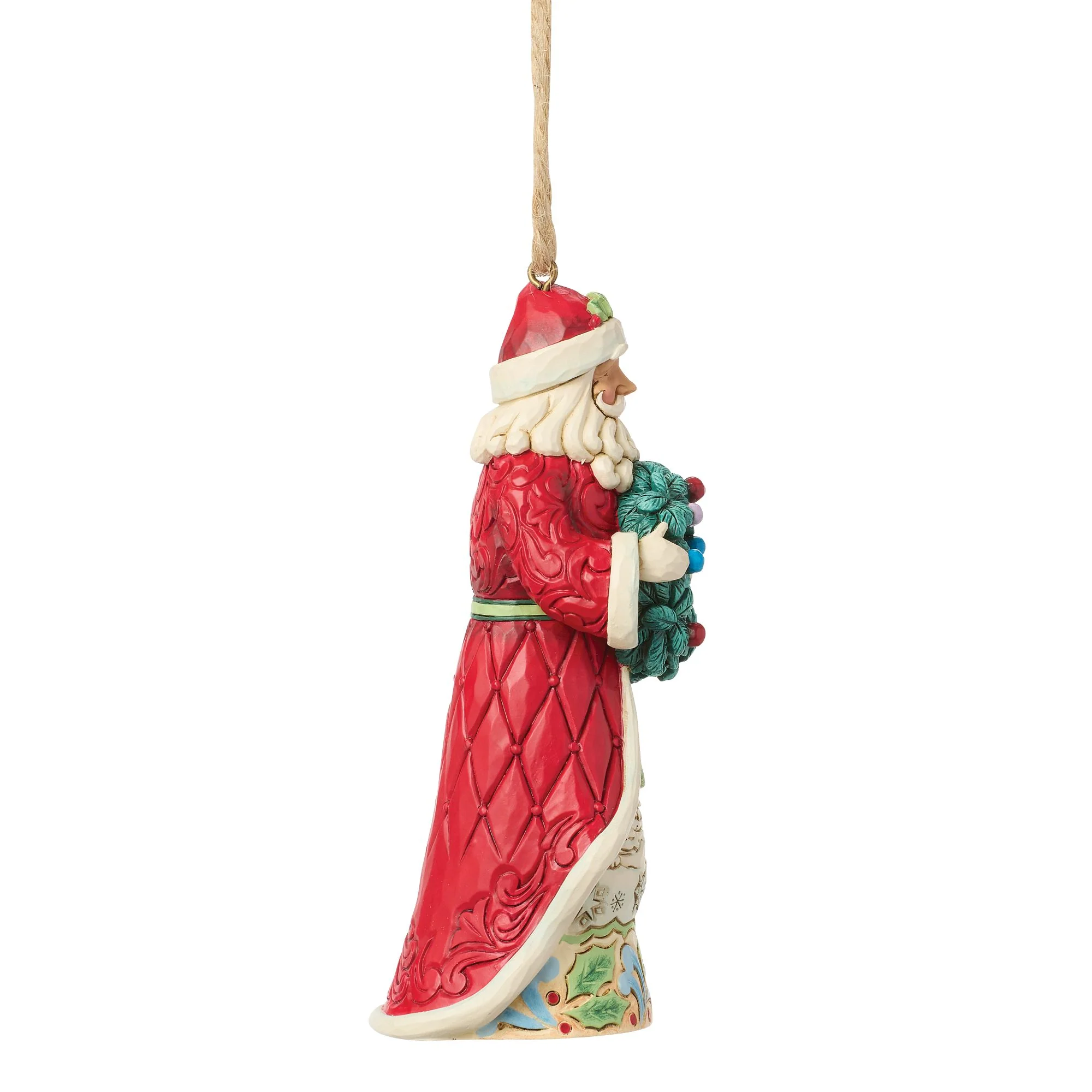 Santa Holding Wreath Ornament - Image 4