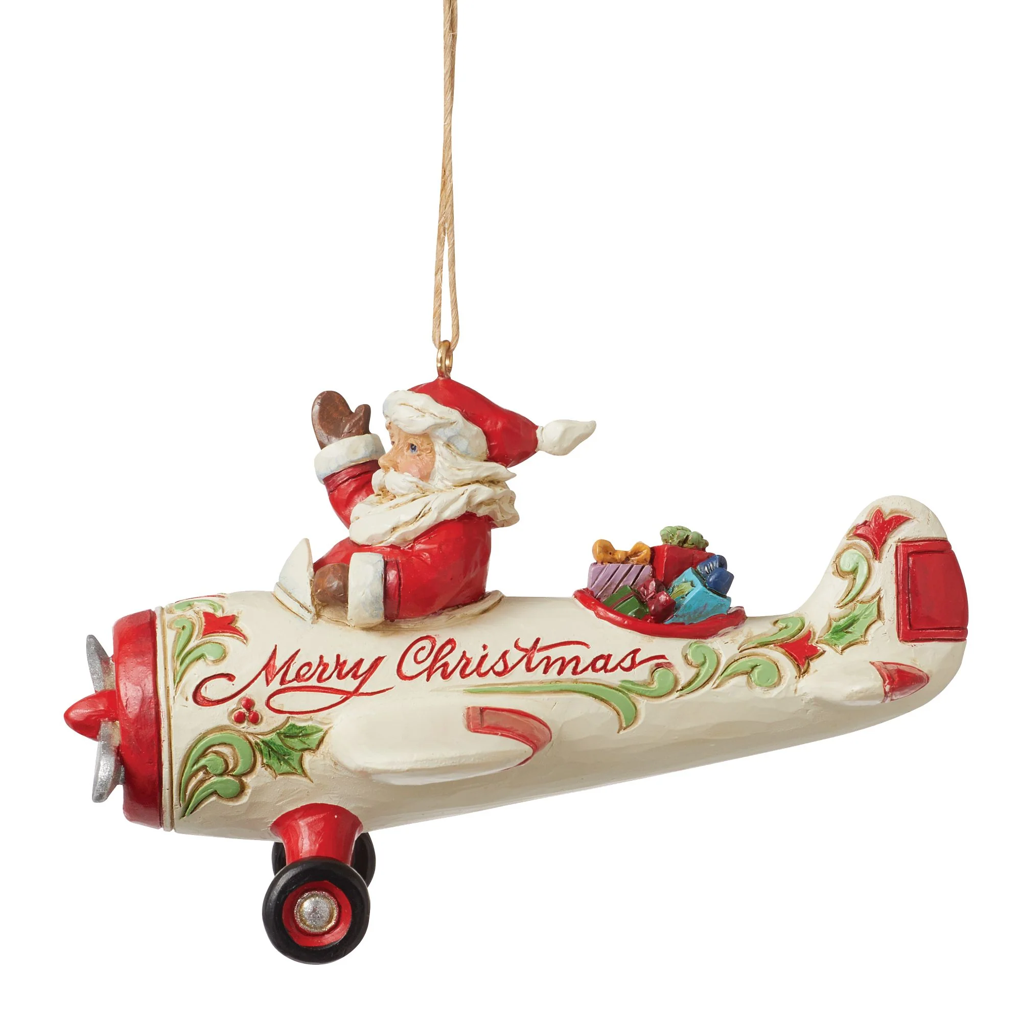 Santa in Airplane Ornament - Image 2