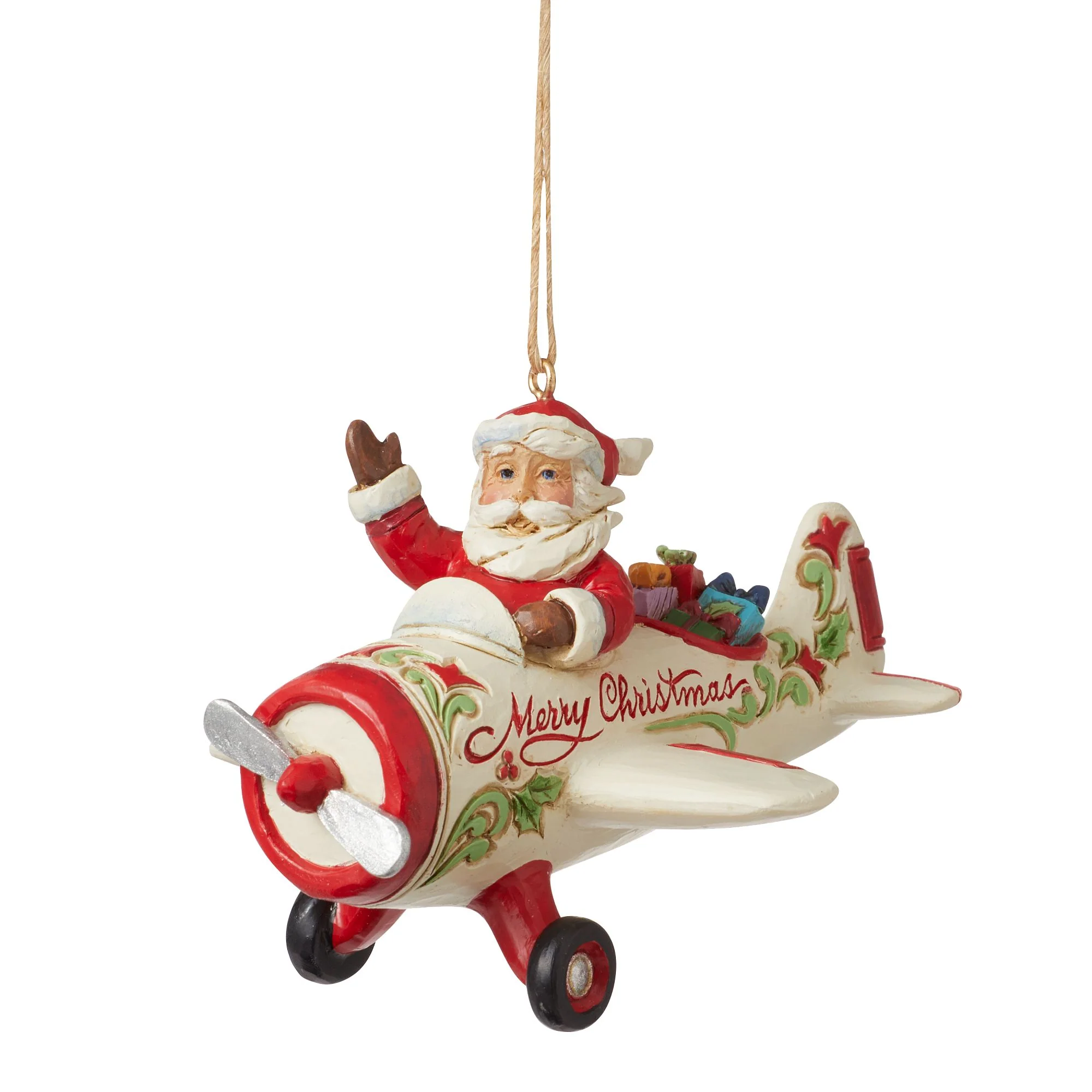 Santa in Airplane Ornament - Image 3