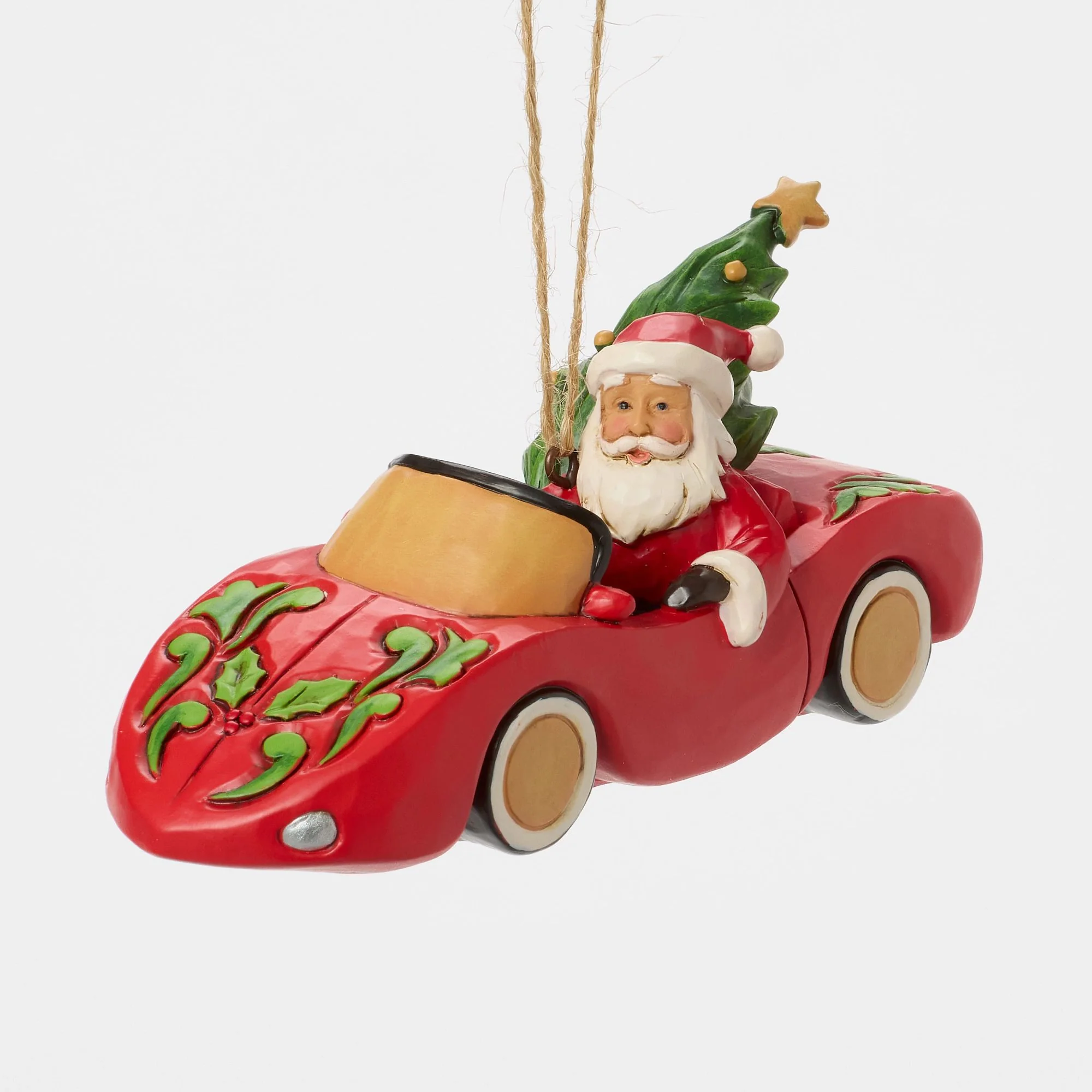 Santa in Sports Car Ornament - Image 2