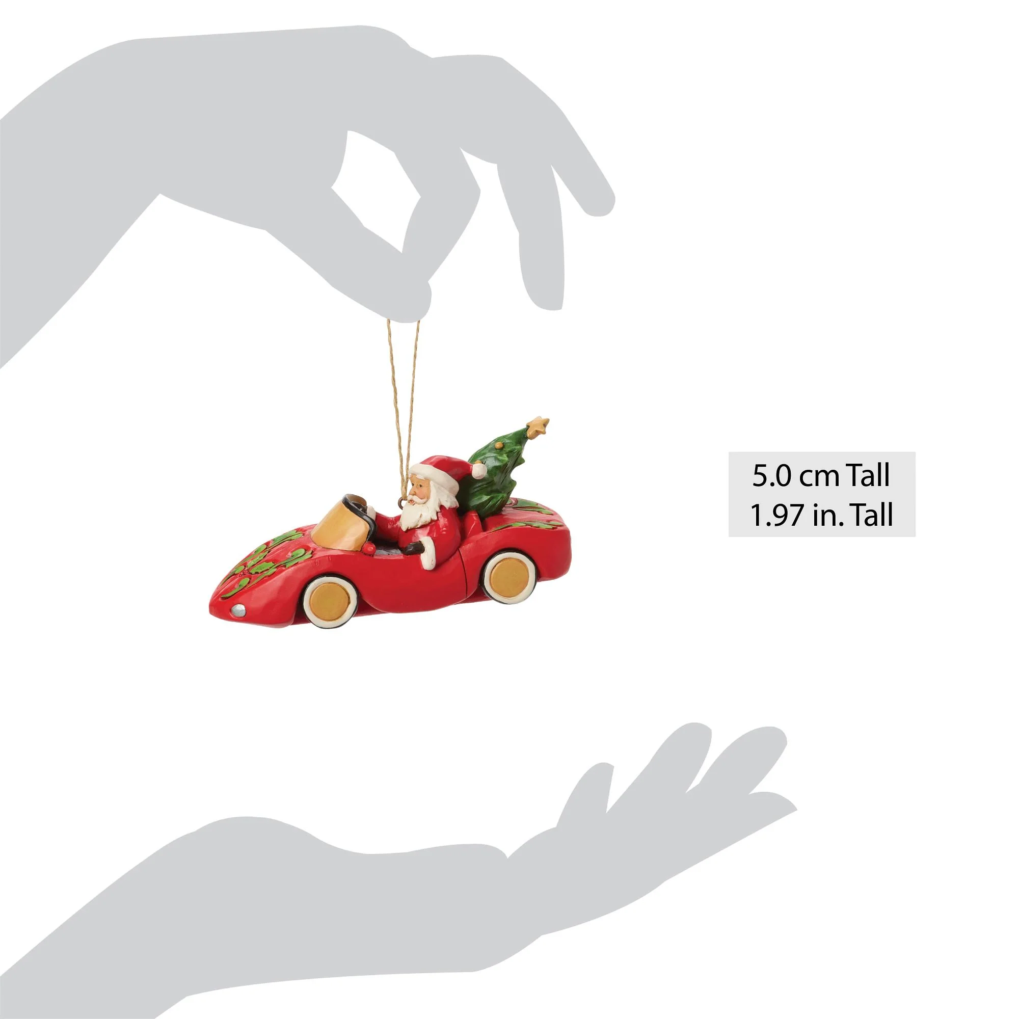 Santa in Sports Car Ornament - Image 4
