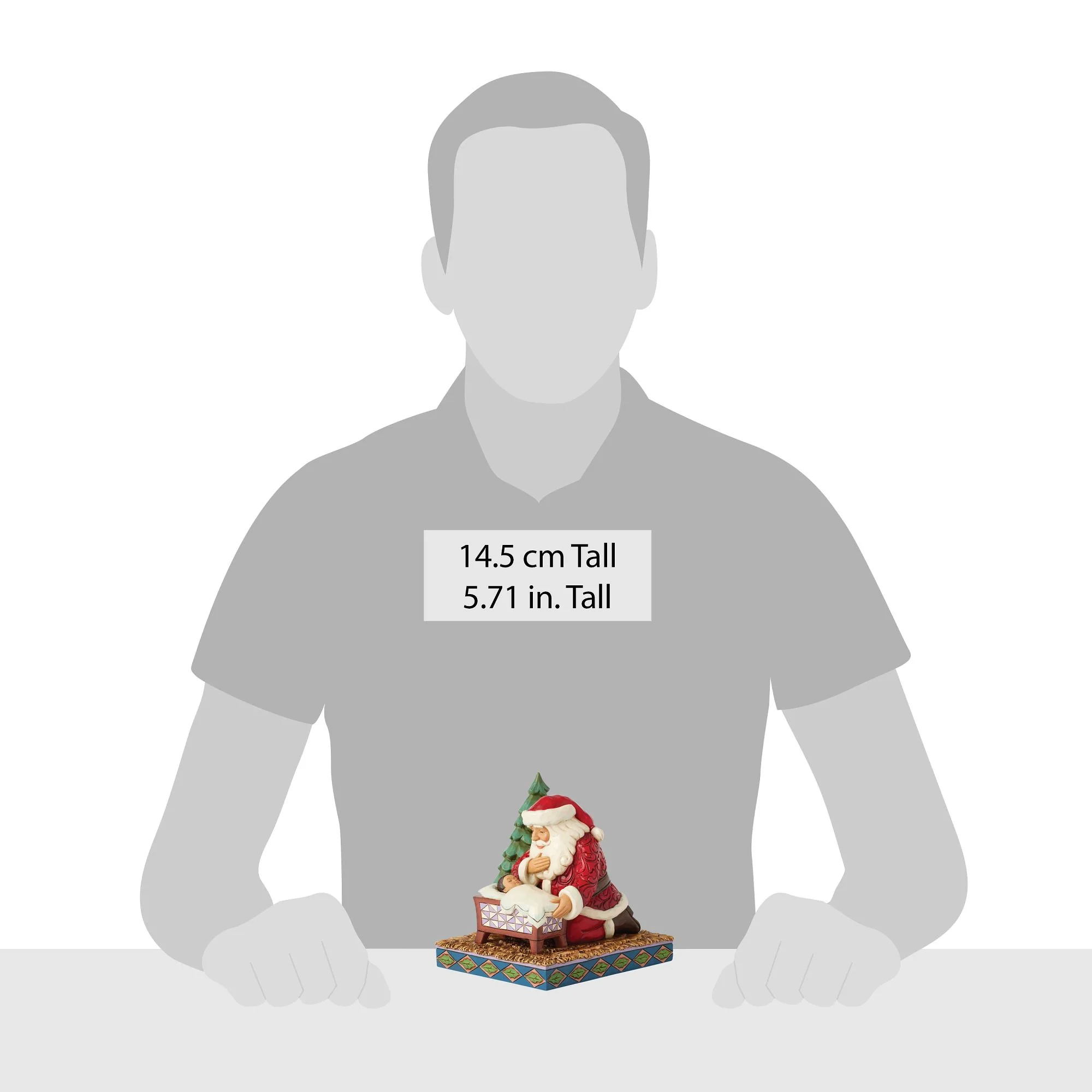 Santa Kneeling over Baby Jesus - Image 4