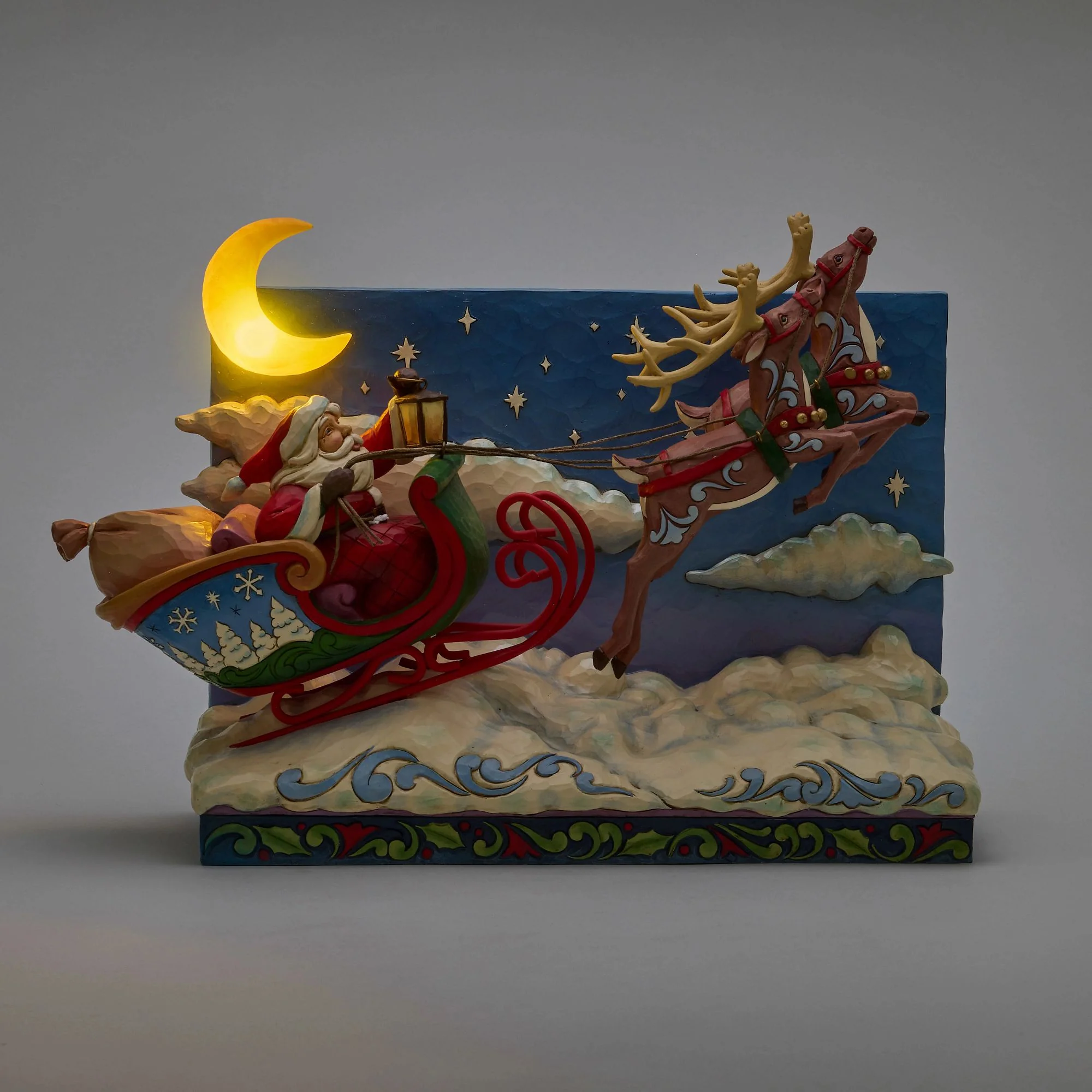 Santa Sleigh with Reindeer LED - Image 3