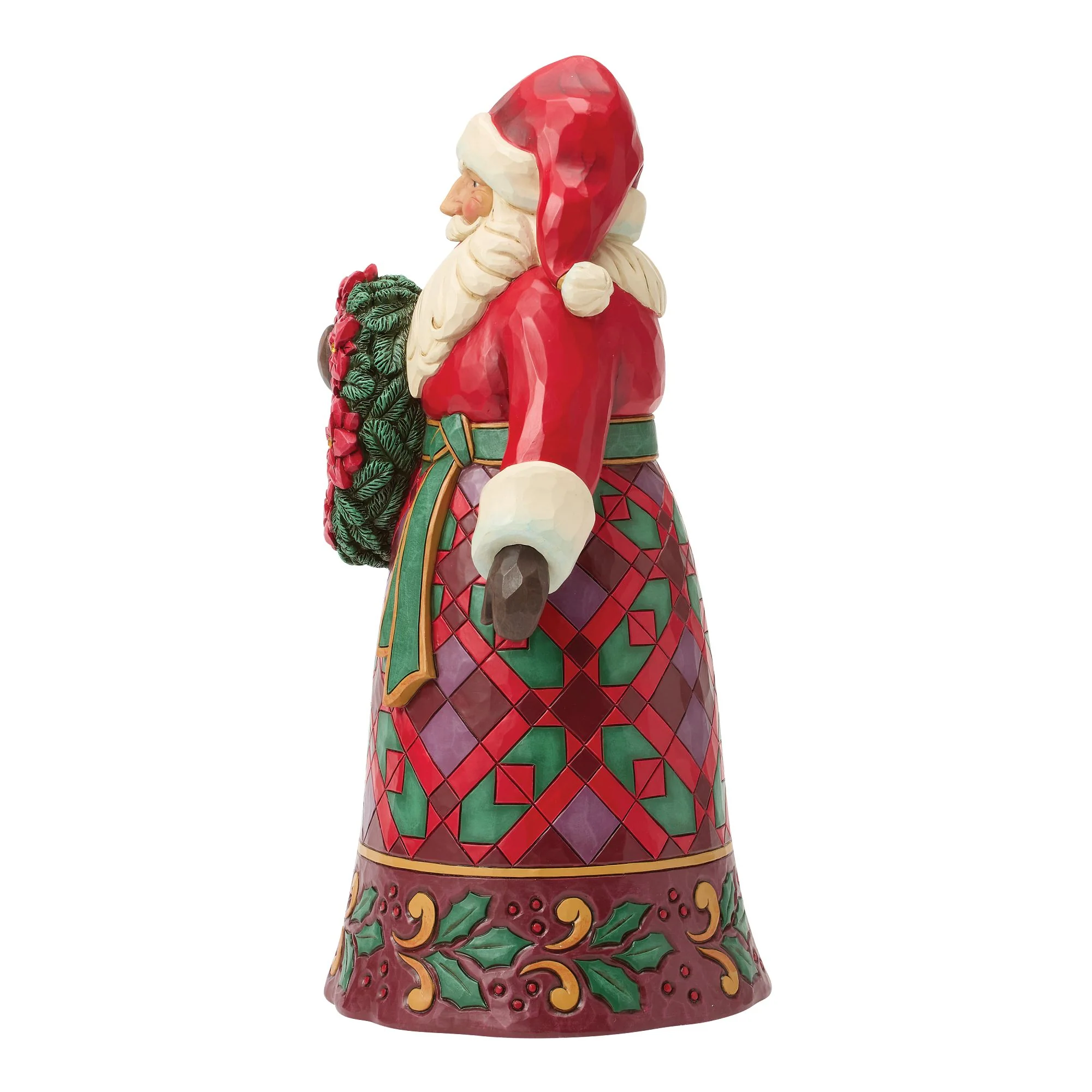Santa w/ Wreath and Poinsettia - Image 2