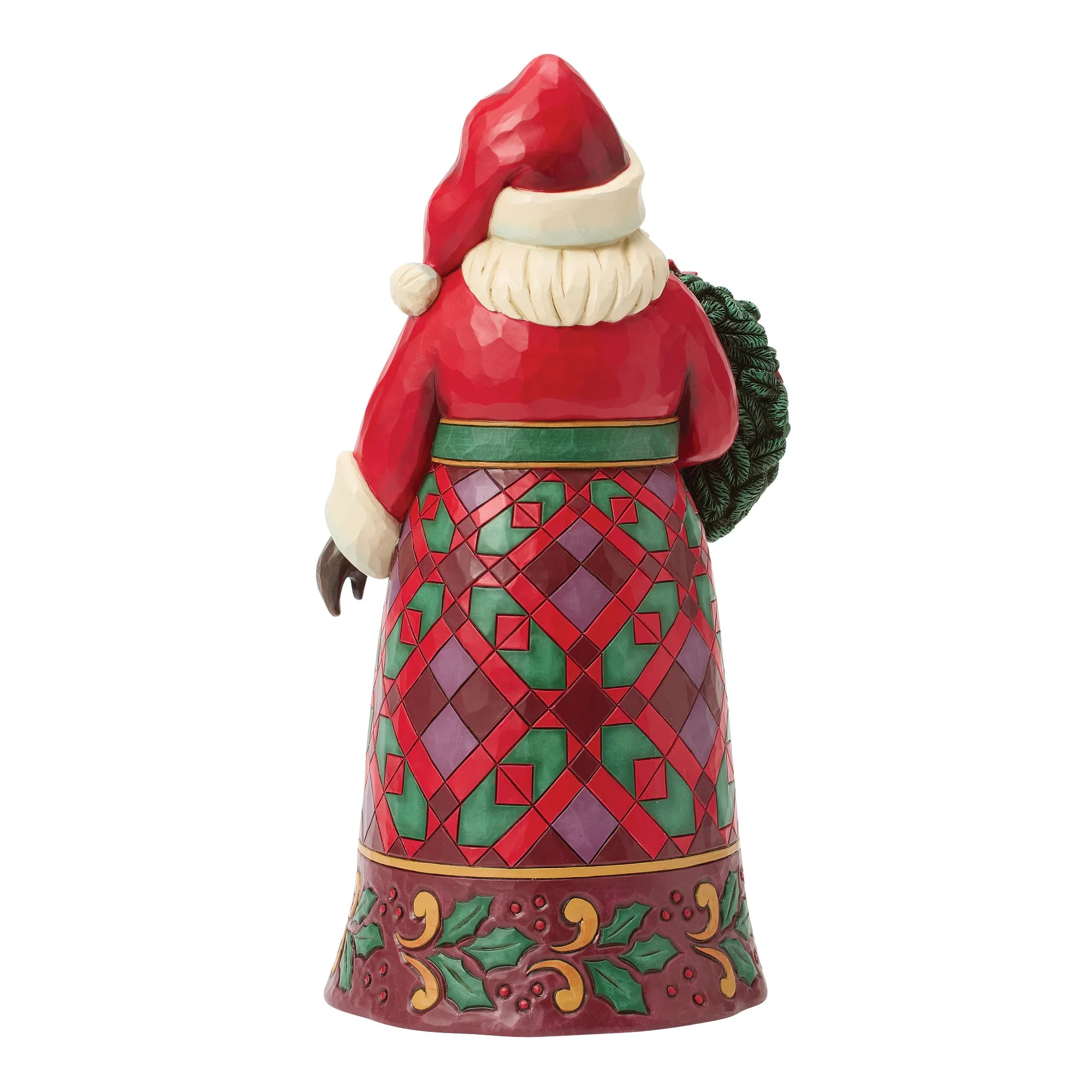 Santa w/ Wreath and Poinsettia - Image 3