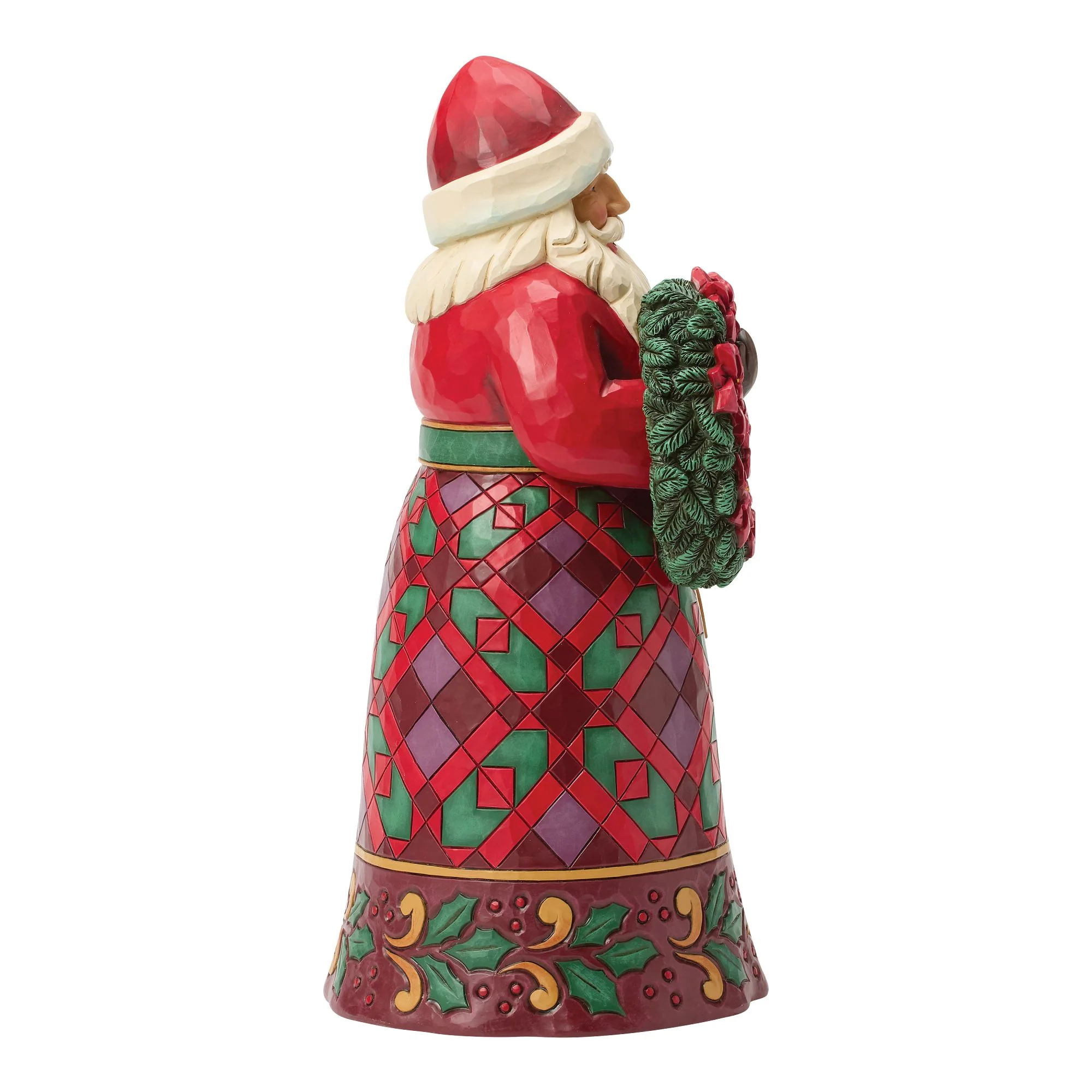Santa w/ Wreath and Poinsettia - Image 4
