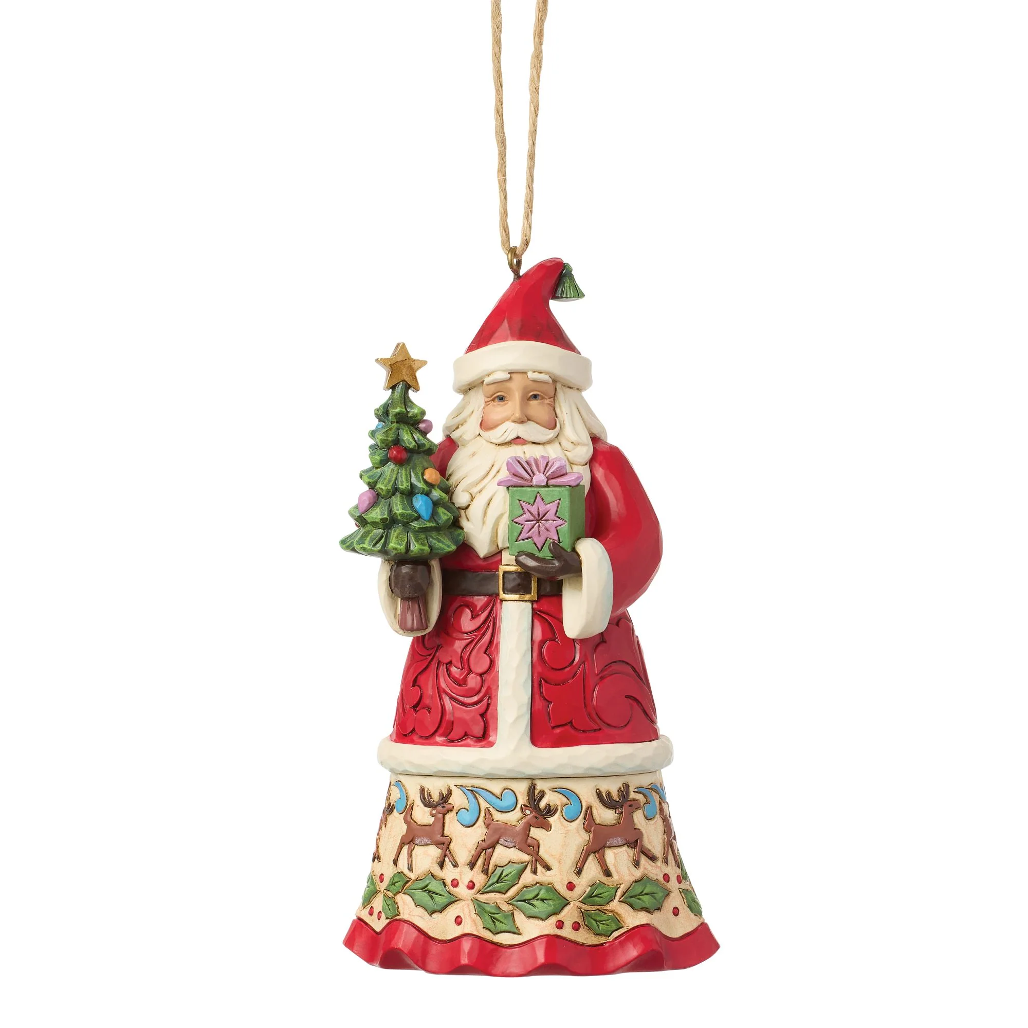Santa With Gifts Ornament