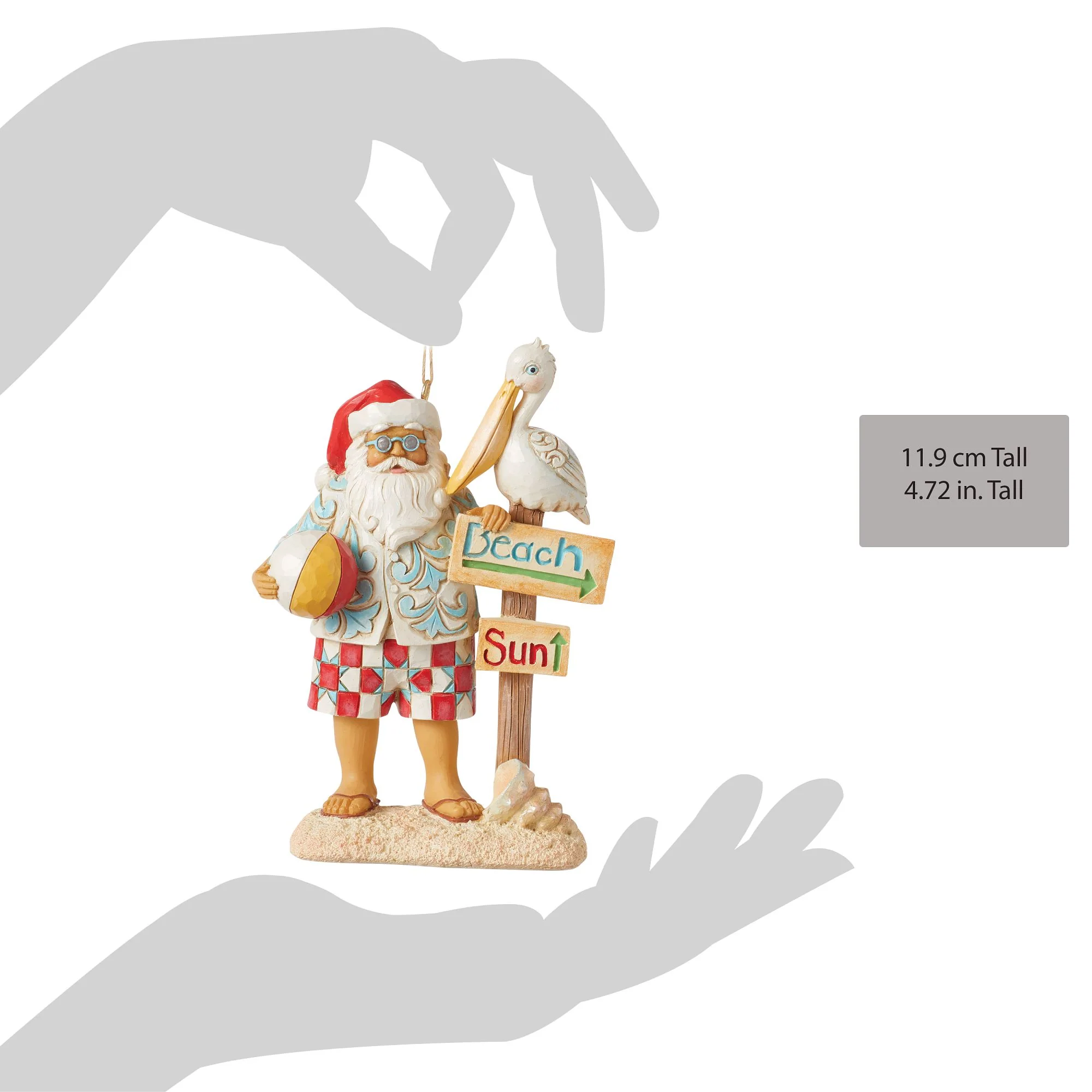 Santa with Sign Ornament - Image 5