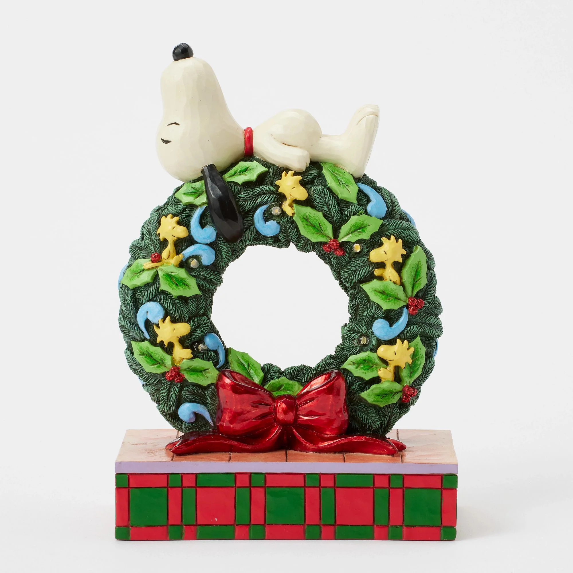 Snoopy Sleeping on LED Wreath - Image 2