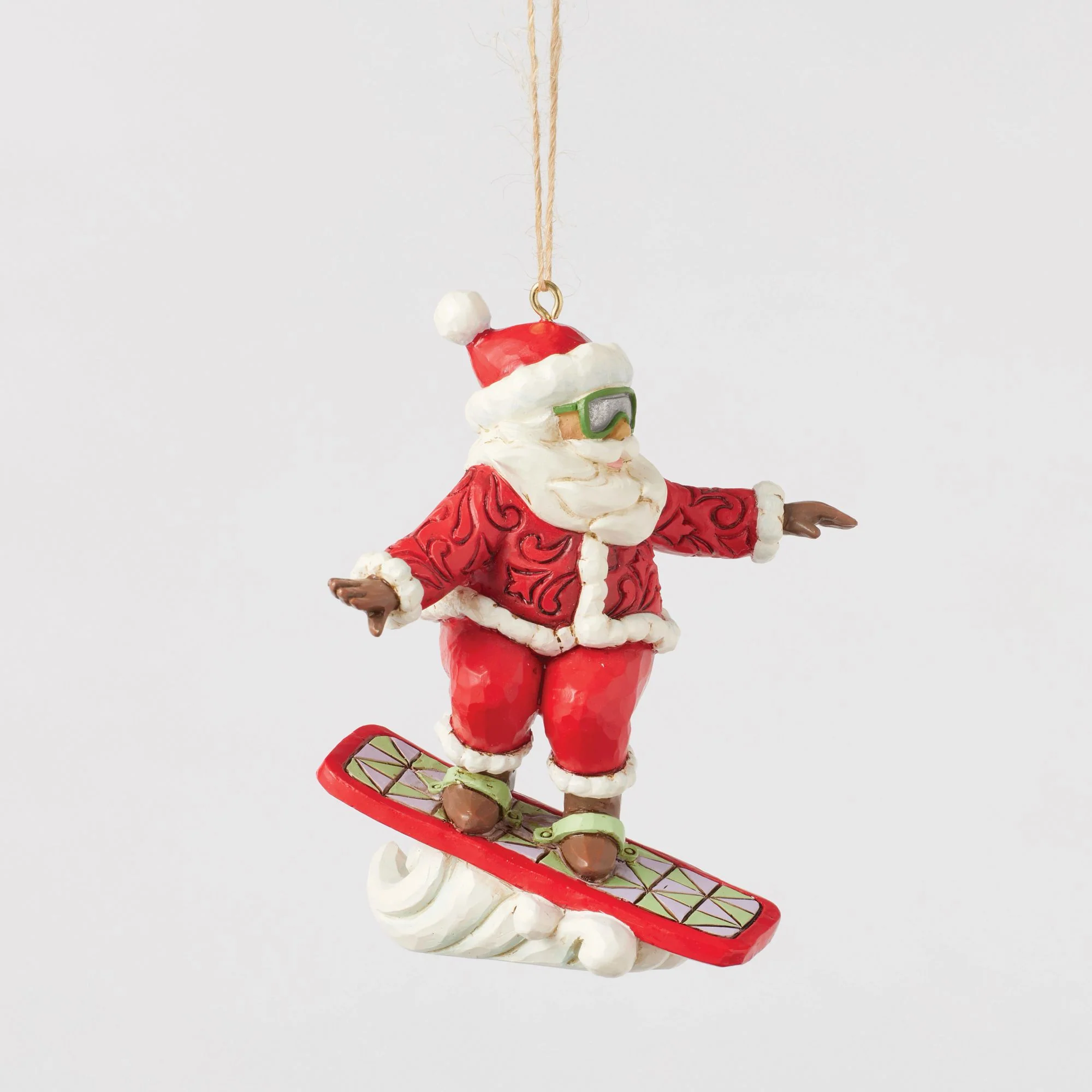 Snowboarding Santa Ornament - Image 5
