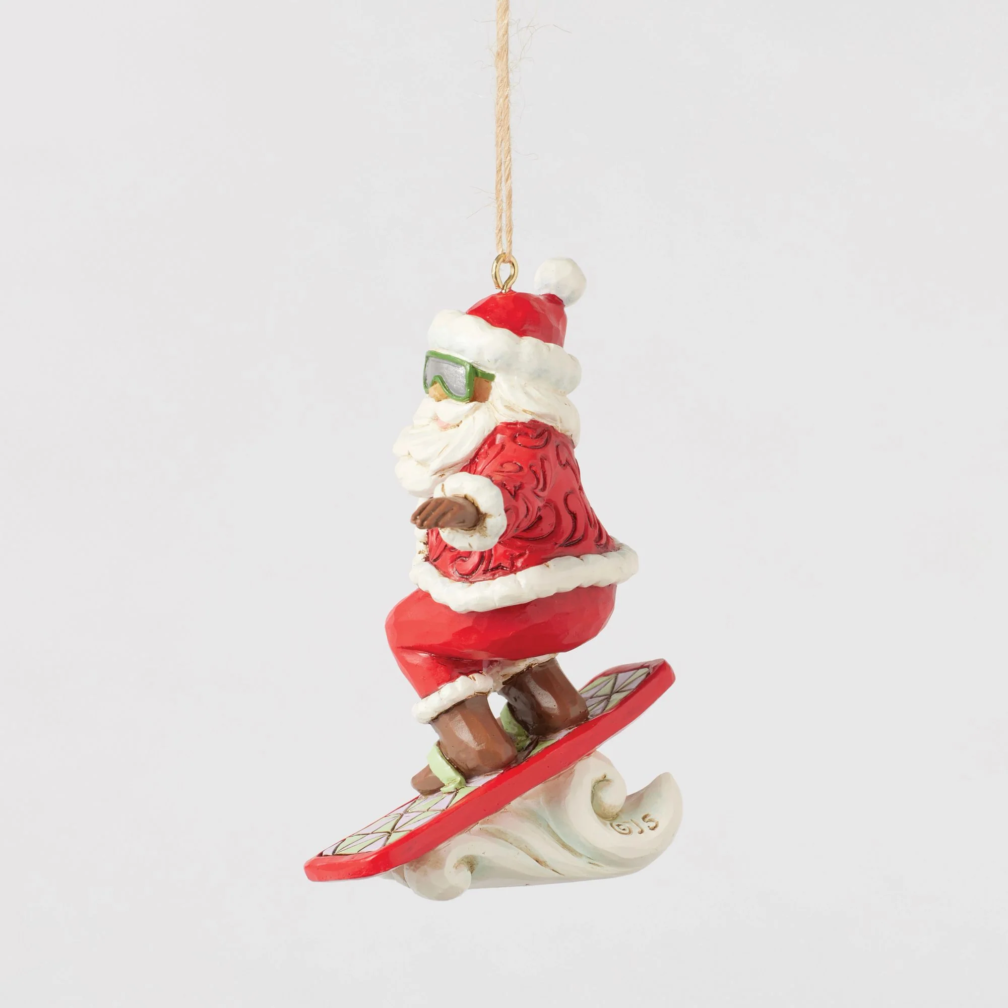 Snowboarding Santa Ornament - Image 7