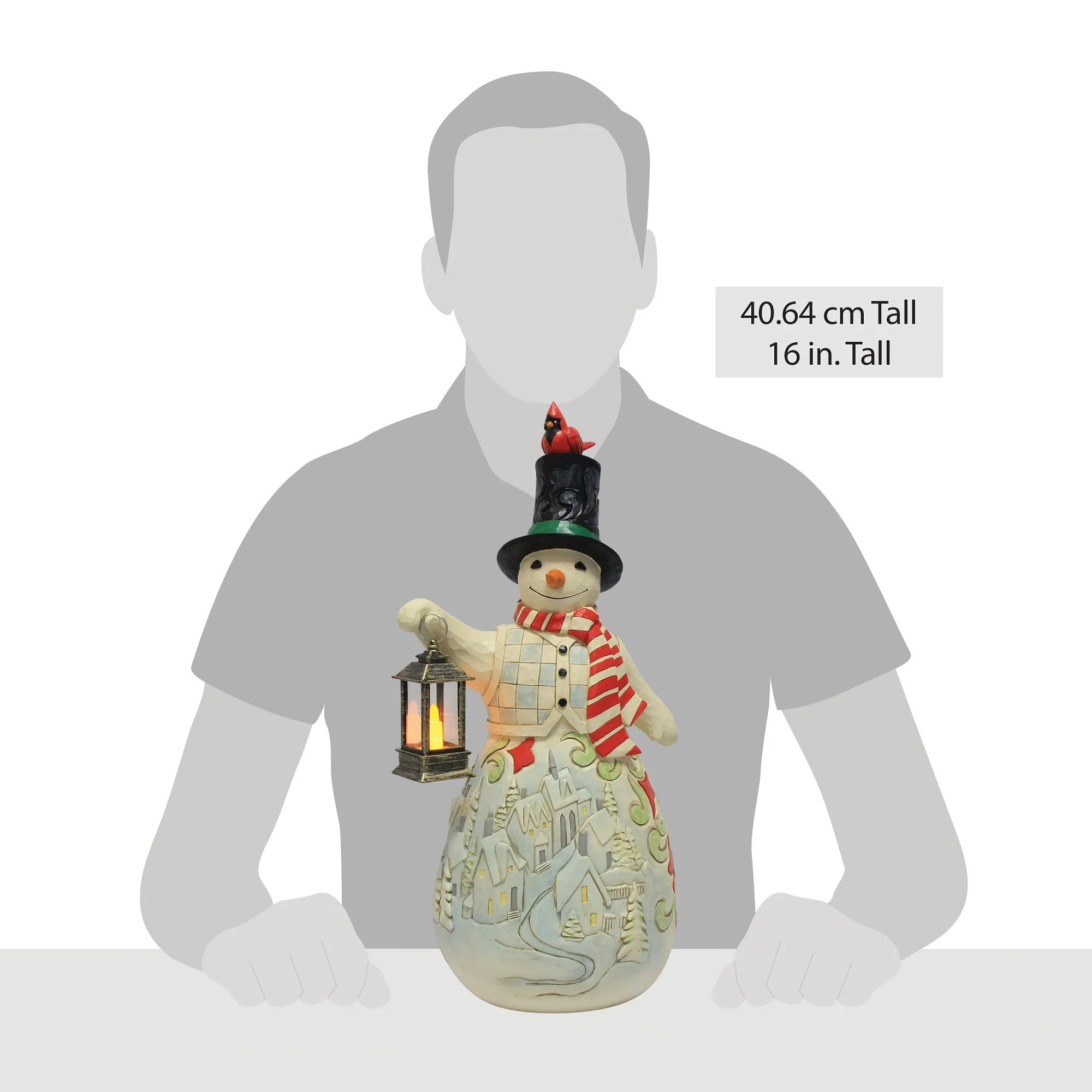 Snowman LED Candle Statue - Image 4