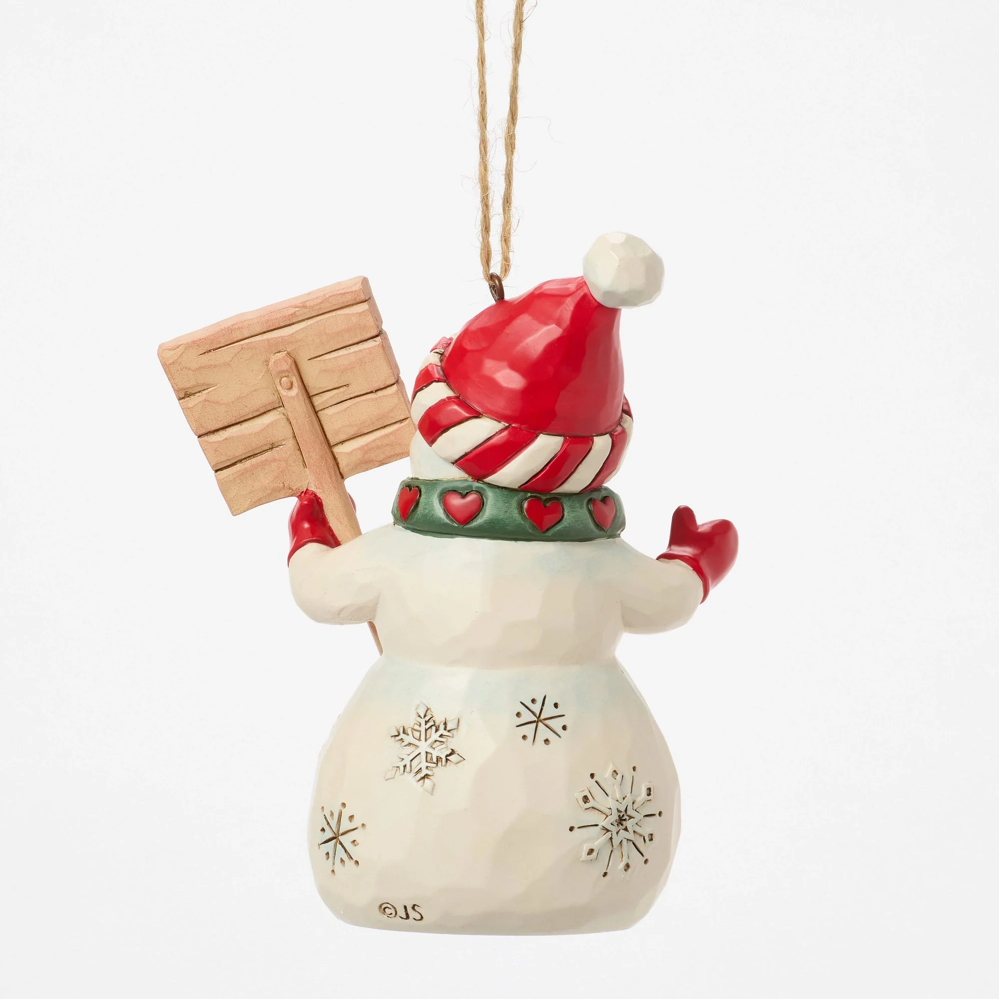 Snowman Peace & Joy Sign Orn - Image 3