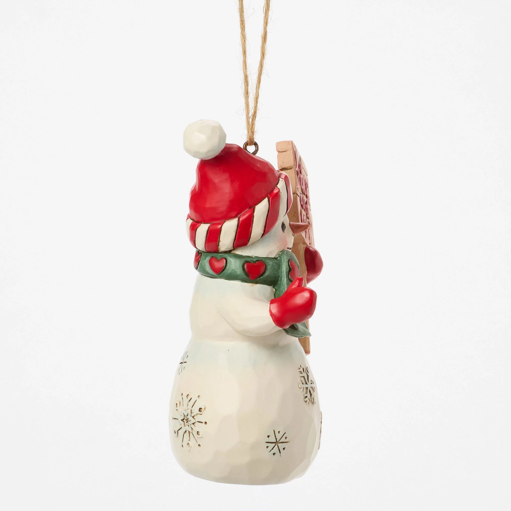 Snowman Peace & Joy Sign Orn - Image 5