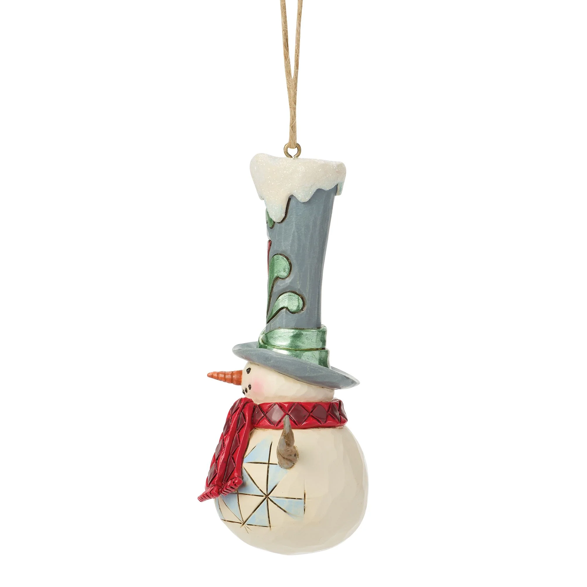 Snowman Tall Top Hat Ornament - Image 2