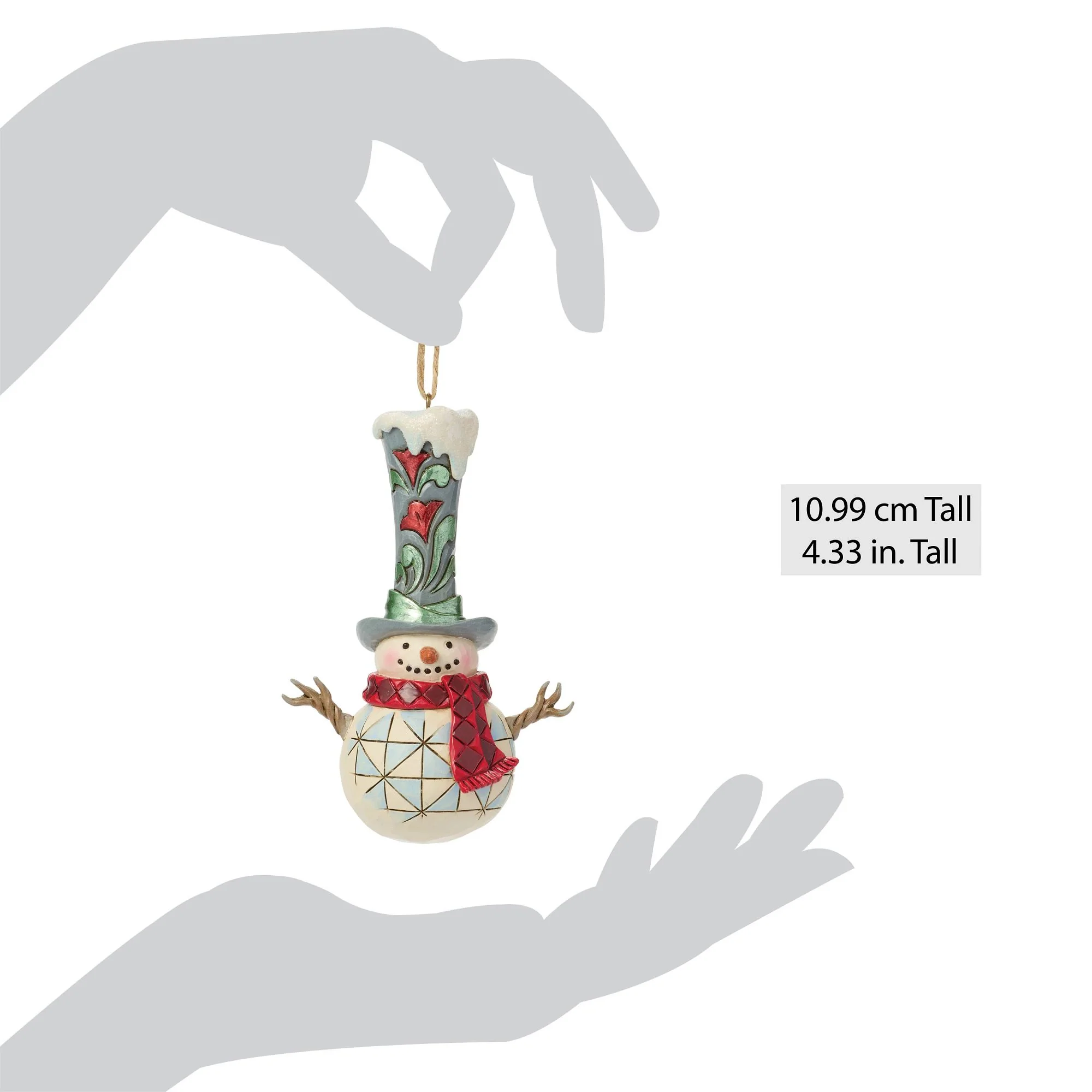 Snowman Tall Top Hat Ornament - Image 4