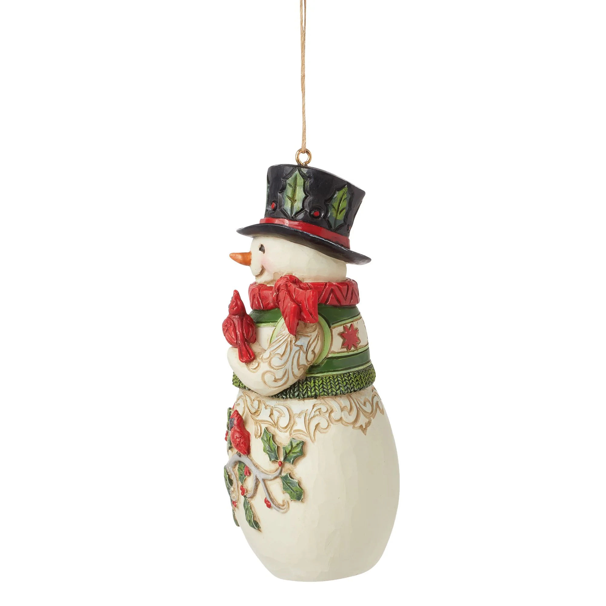 Snowman with Cardinal Orn - Image 2