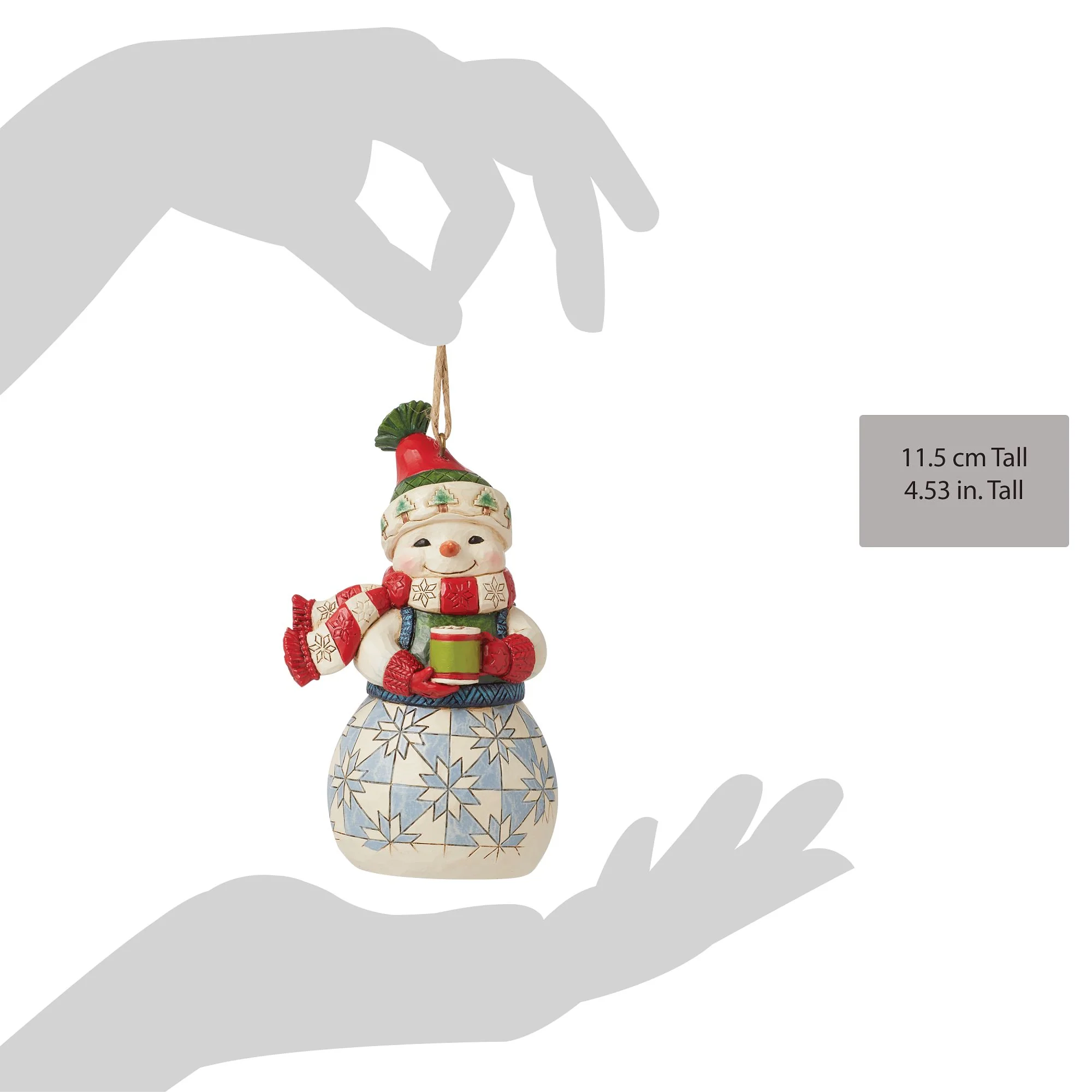Snowman with Cocoa Ornament - Image 4