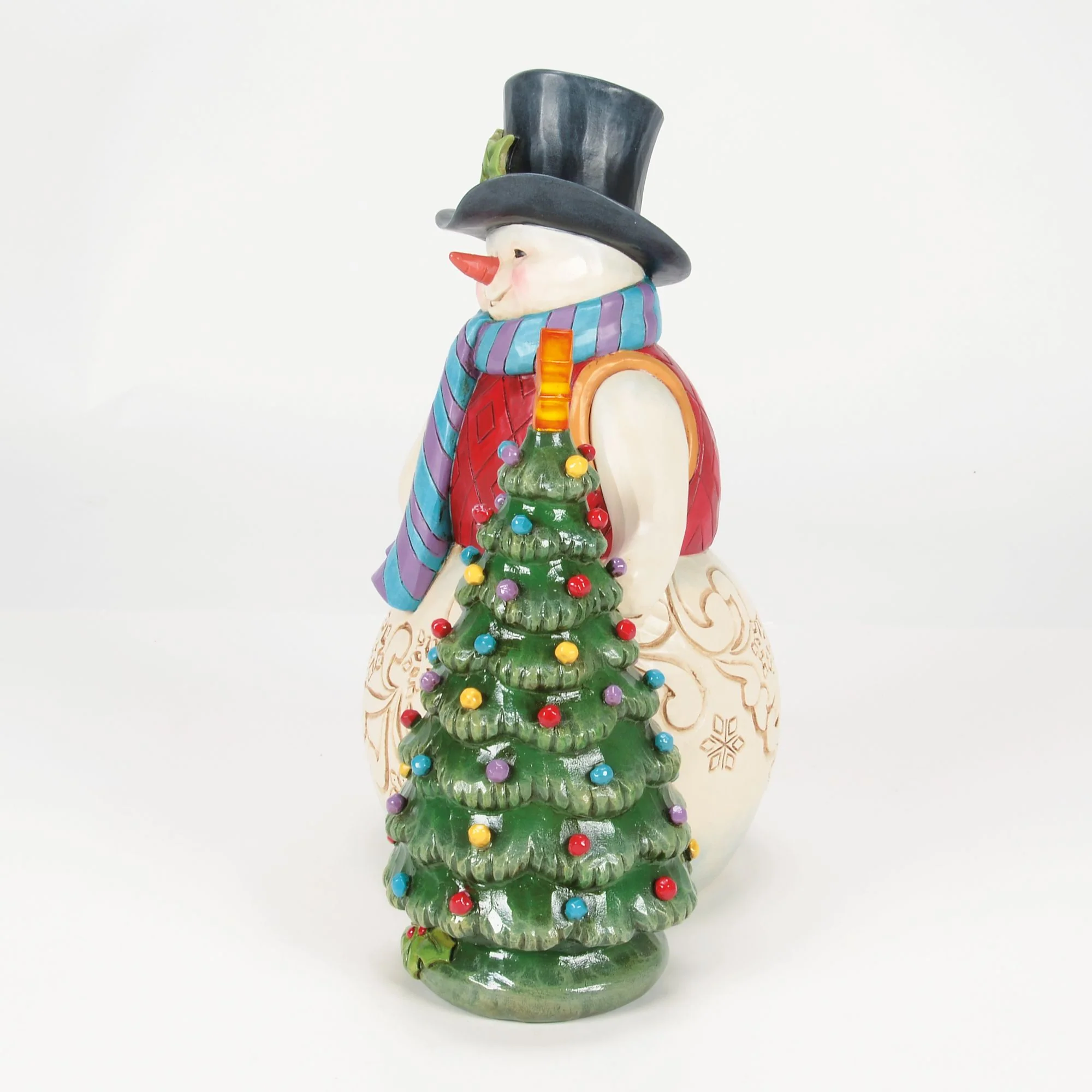 Snowman With Vintage LED Tree - Image 2