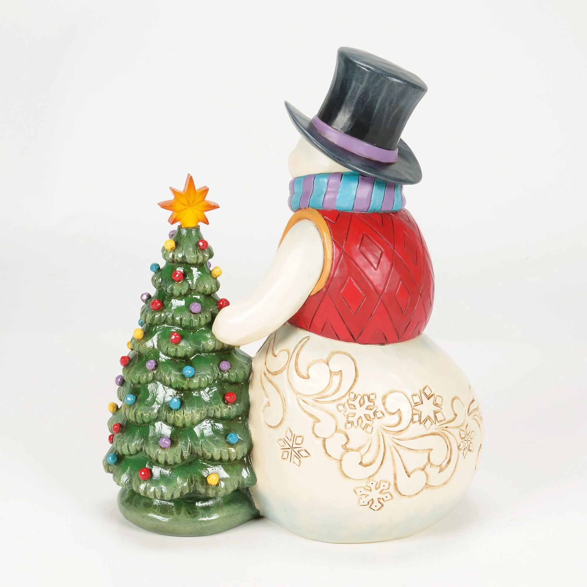 Snowman With Vintage LED Tree - Image 4