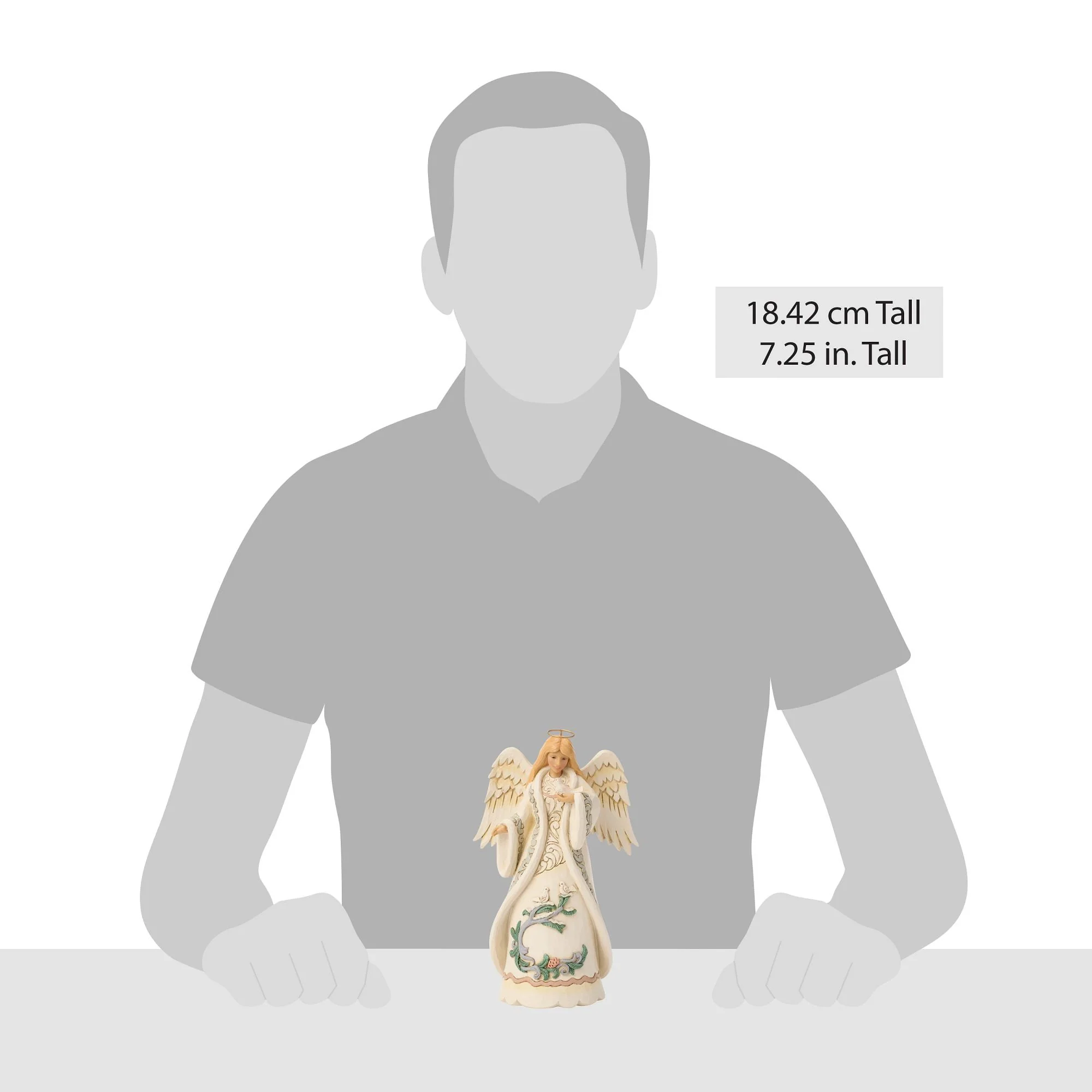 Wdlnd Angel with Dove Figurine - Image 4