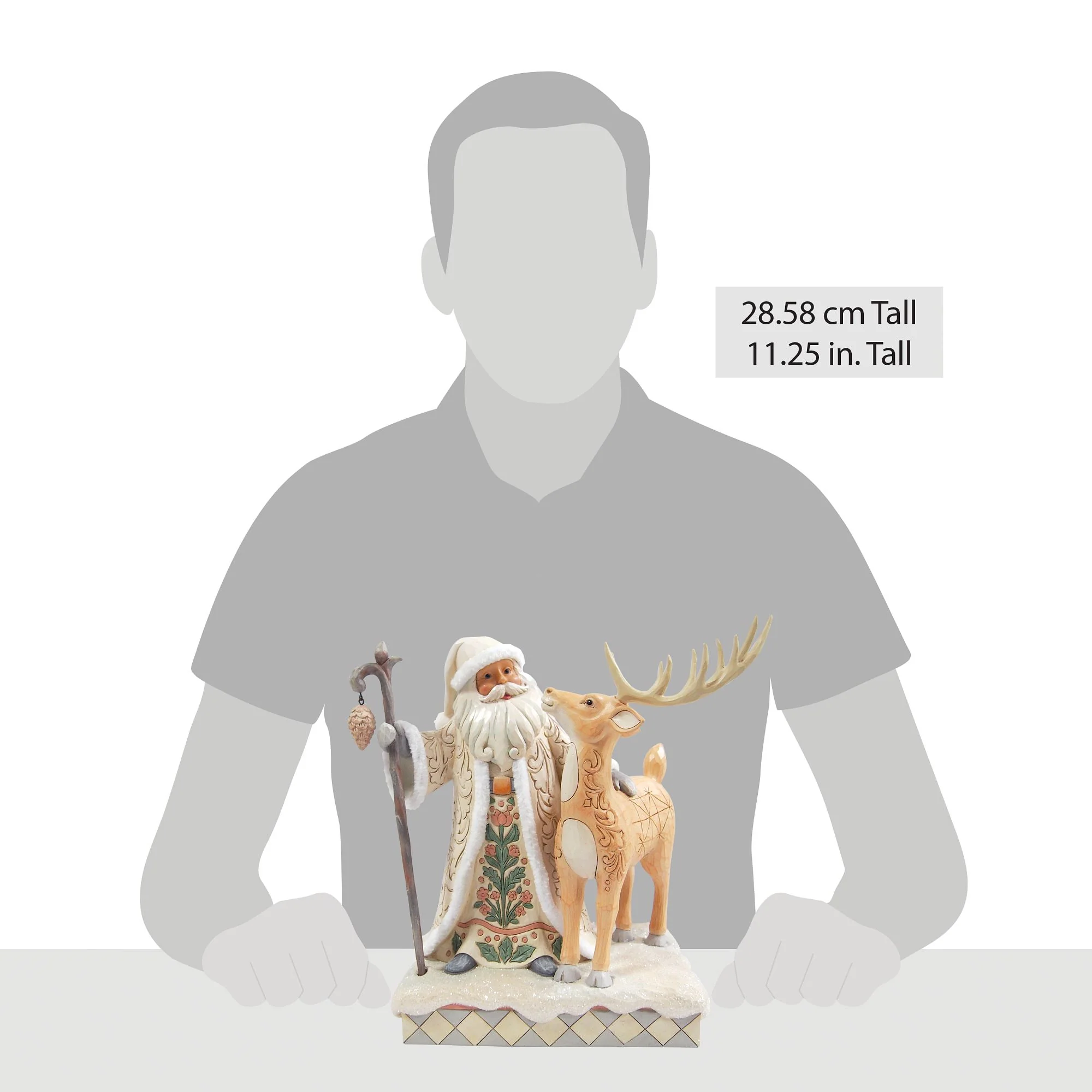 Wdlnd Santa with Buck Figurine - Image 4