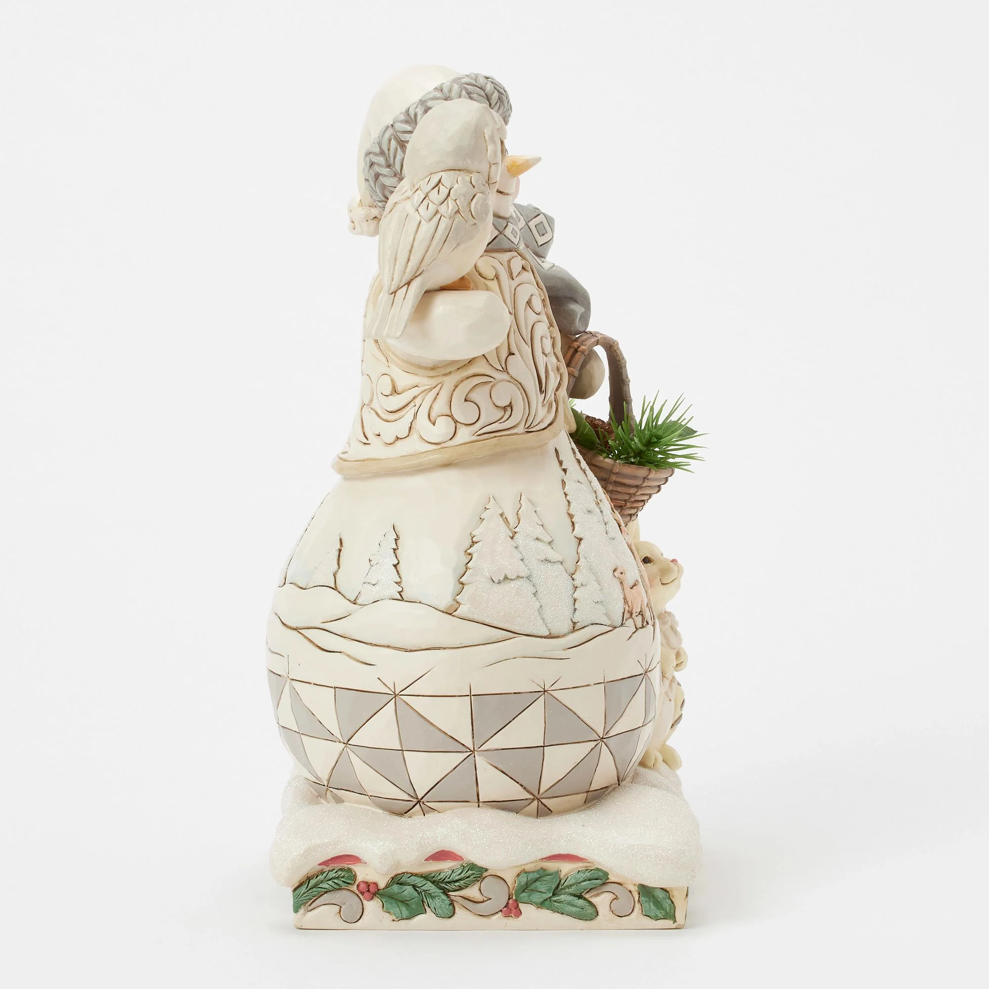 Wdlnd Snowman With Basket Fig - Image 5